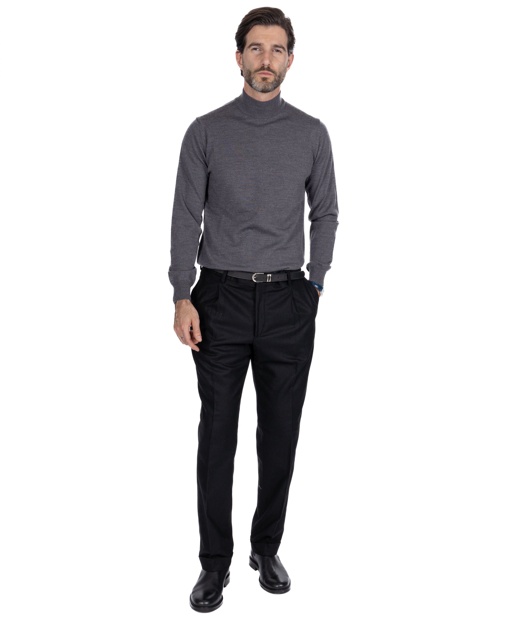 Nikon Black Flannel Trousers