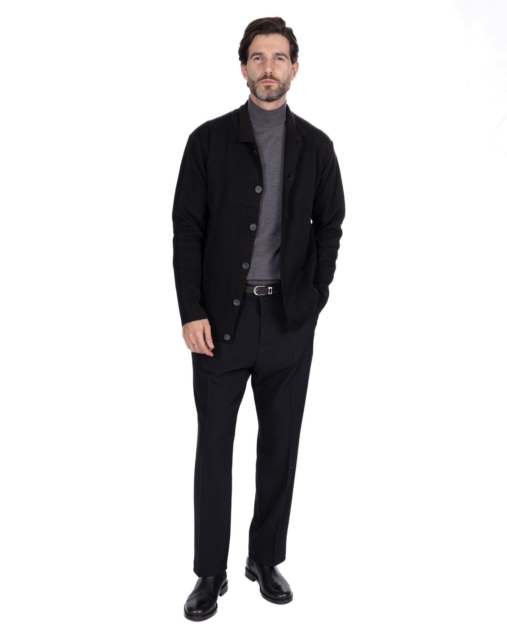 Veste en tricot Krakatoa noire