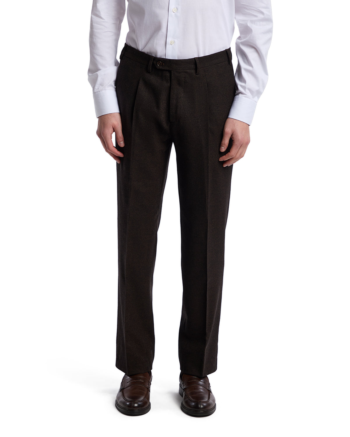 Classic Rugby flannel trousers in dark brown
