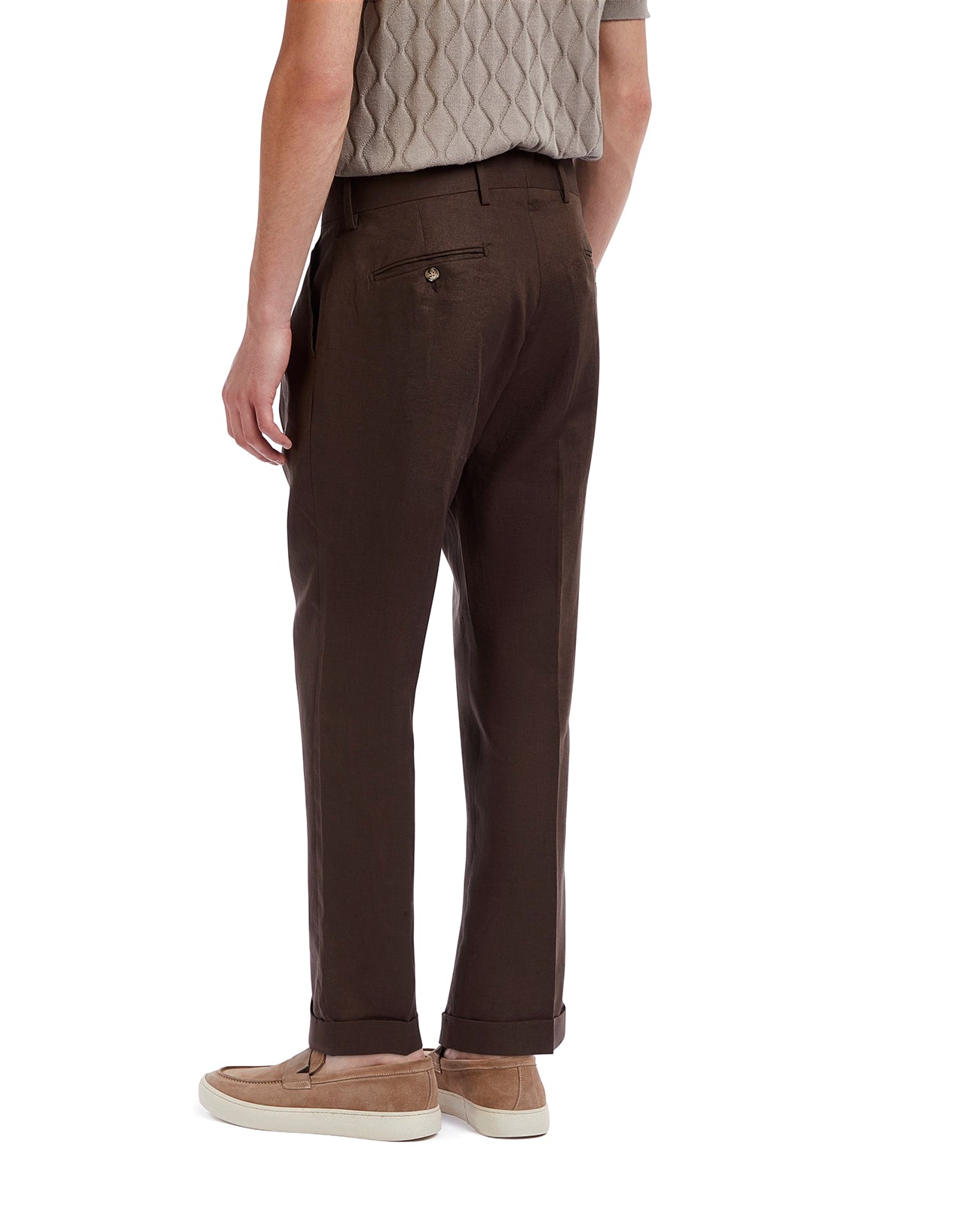 Pantalón Cargese de lino puro moro