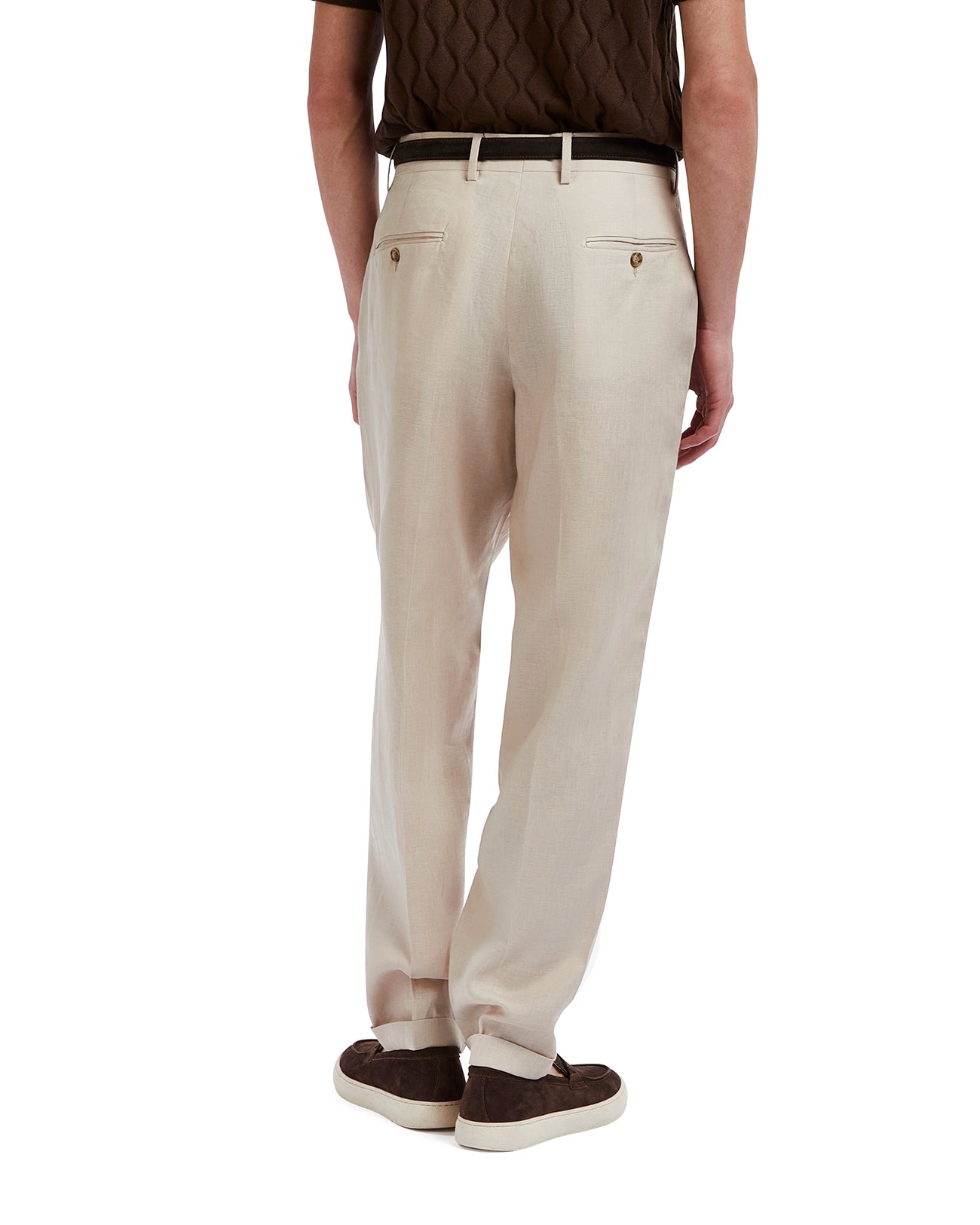 Pantalón Piana de lino puro color cáñamo