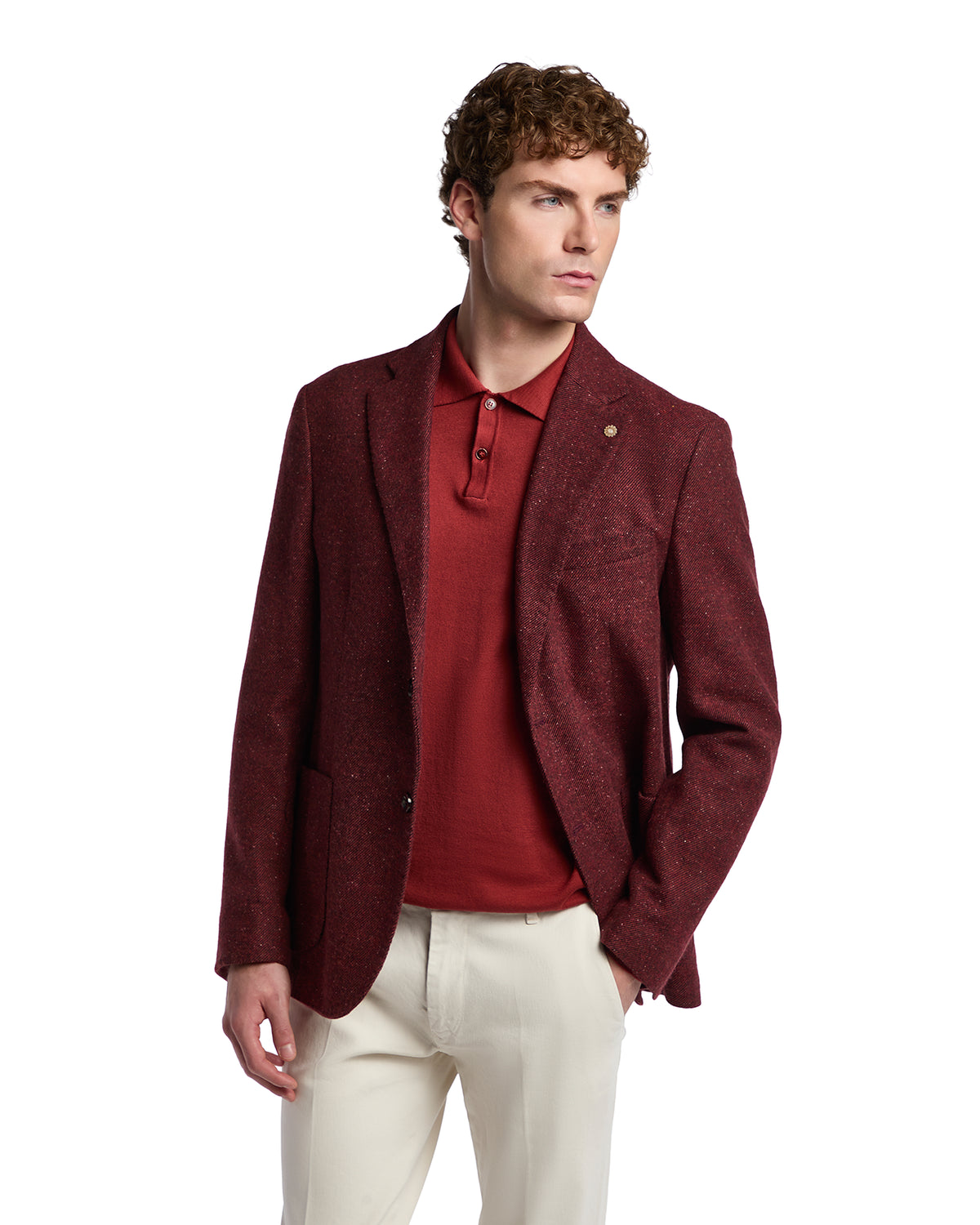 Pepe melange burgundy jacket
