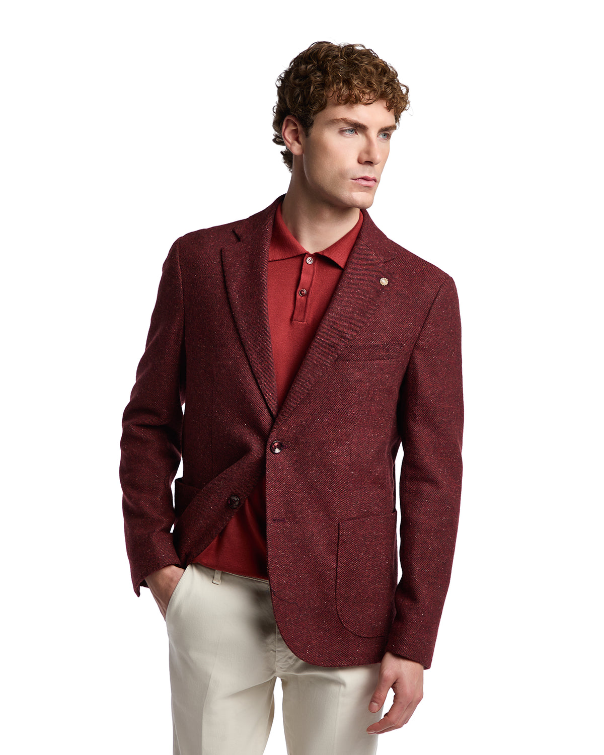 Giacca Pepe melange bordeaux