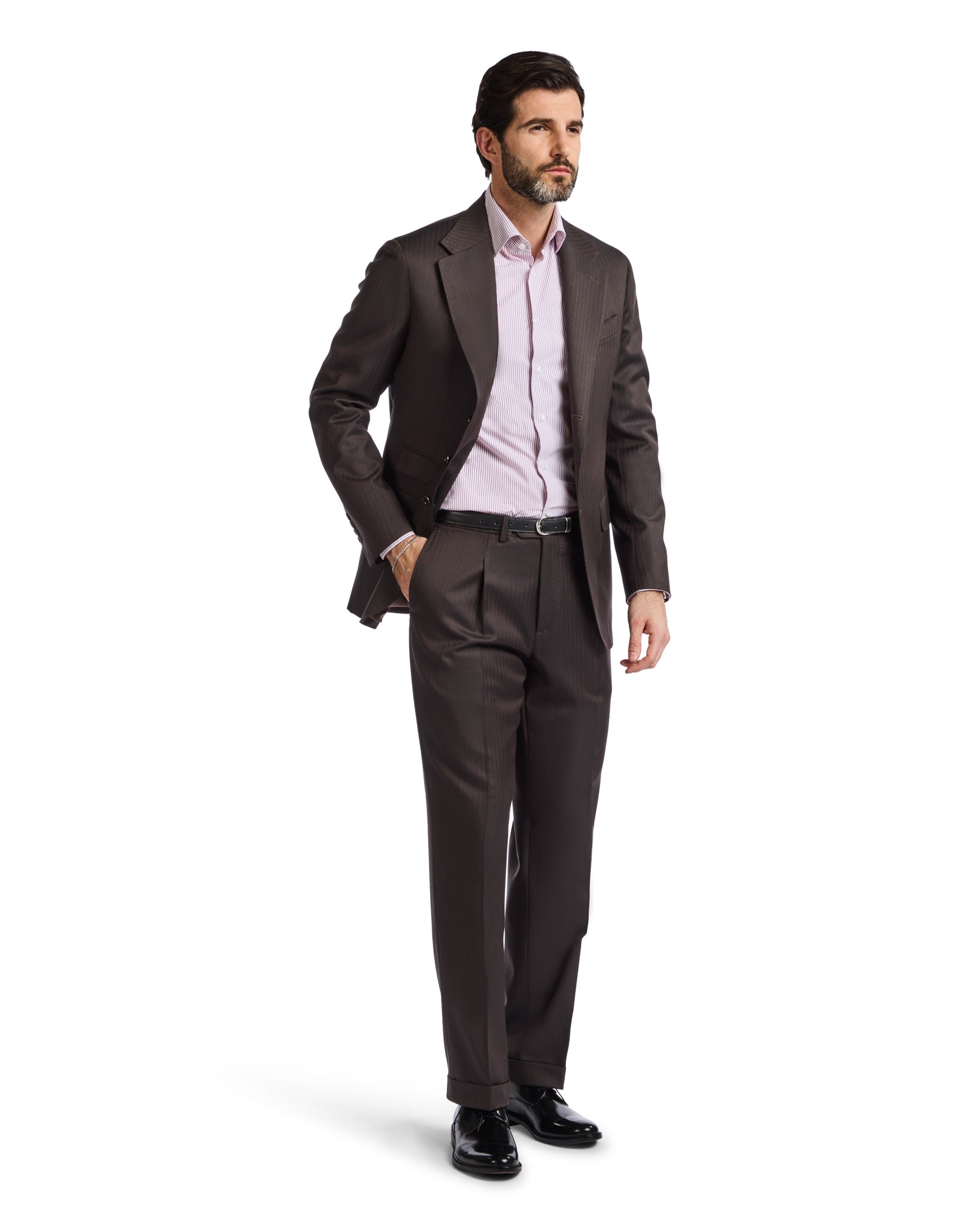 Perennial Vitale Barberis Canonico dark herringbone dress