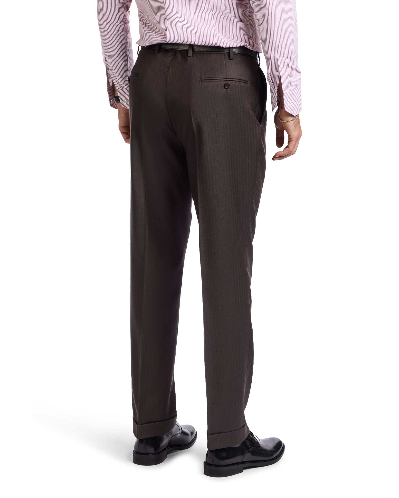 Perennial Vitale Barberis Canonico dark herringbone dress