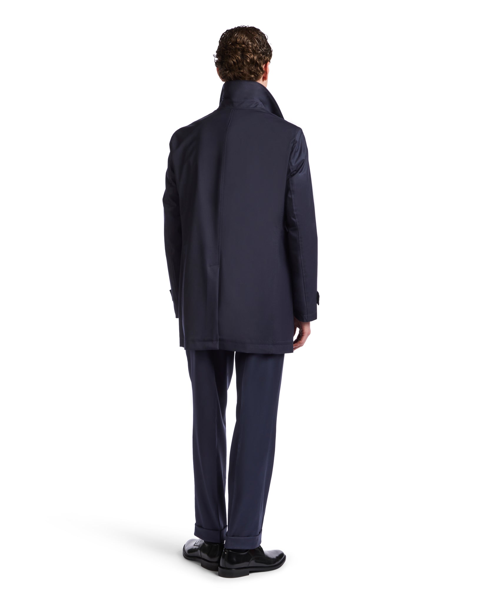 Trench Mantova sfoderato blu