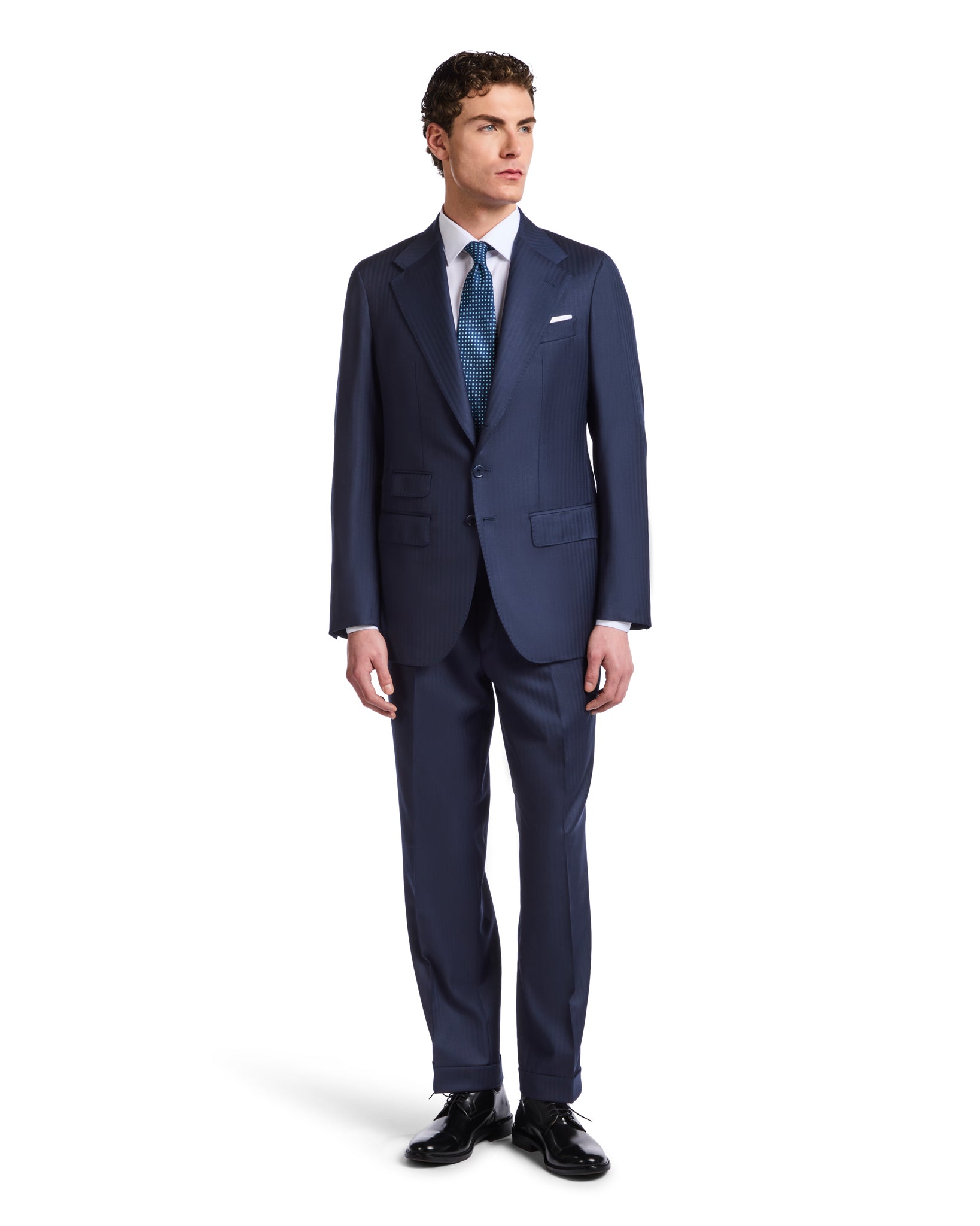 Robe bleue à chevrons Perennial Vitale Barberis Canonico