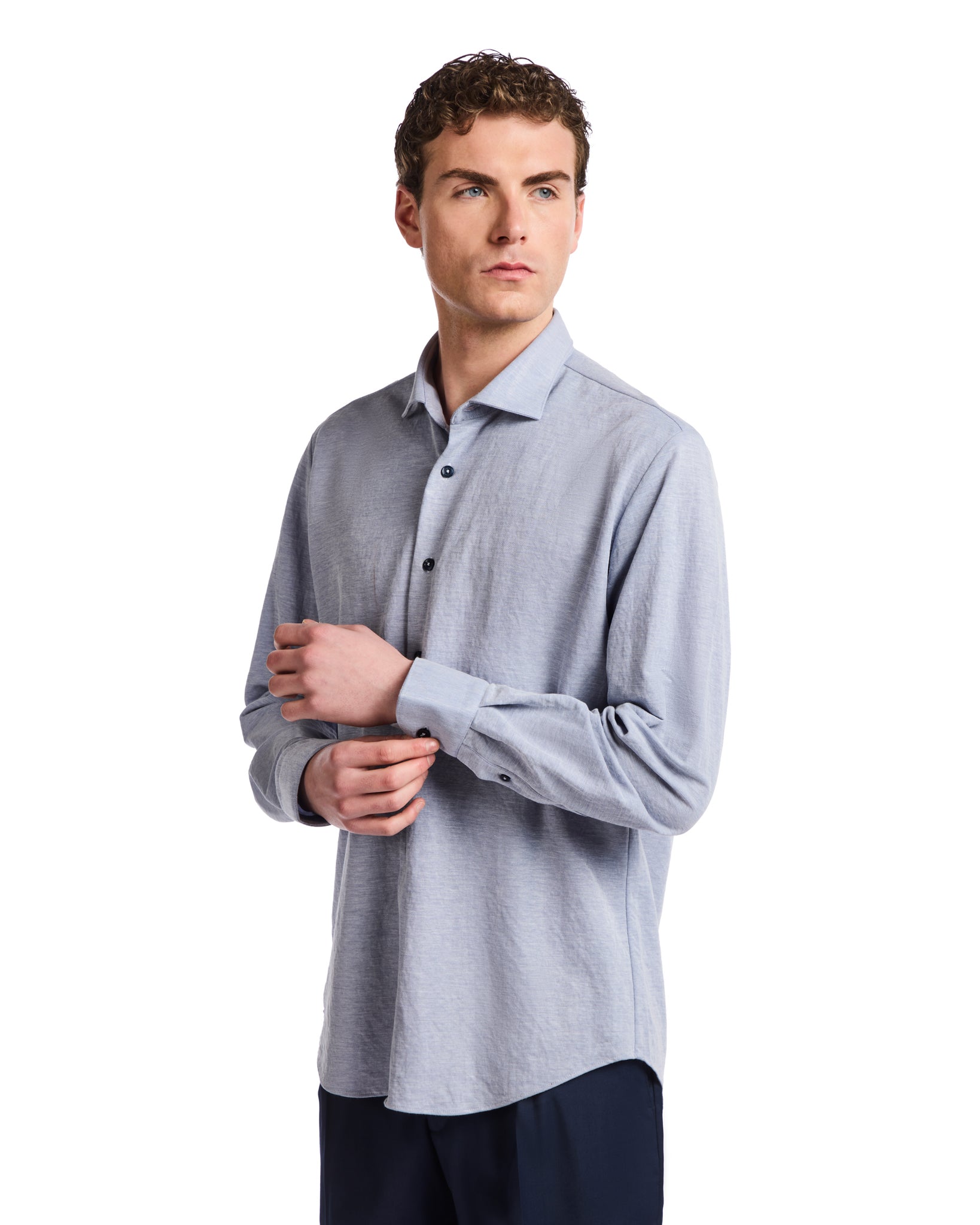 Camisa Quercia de punto azul