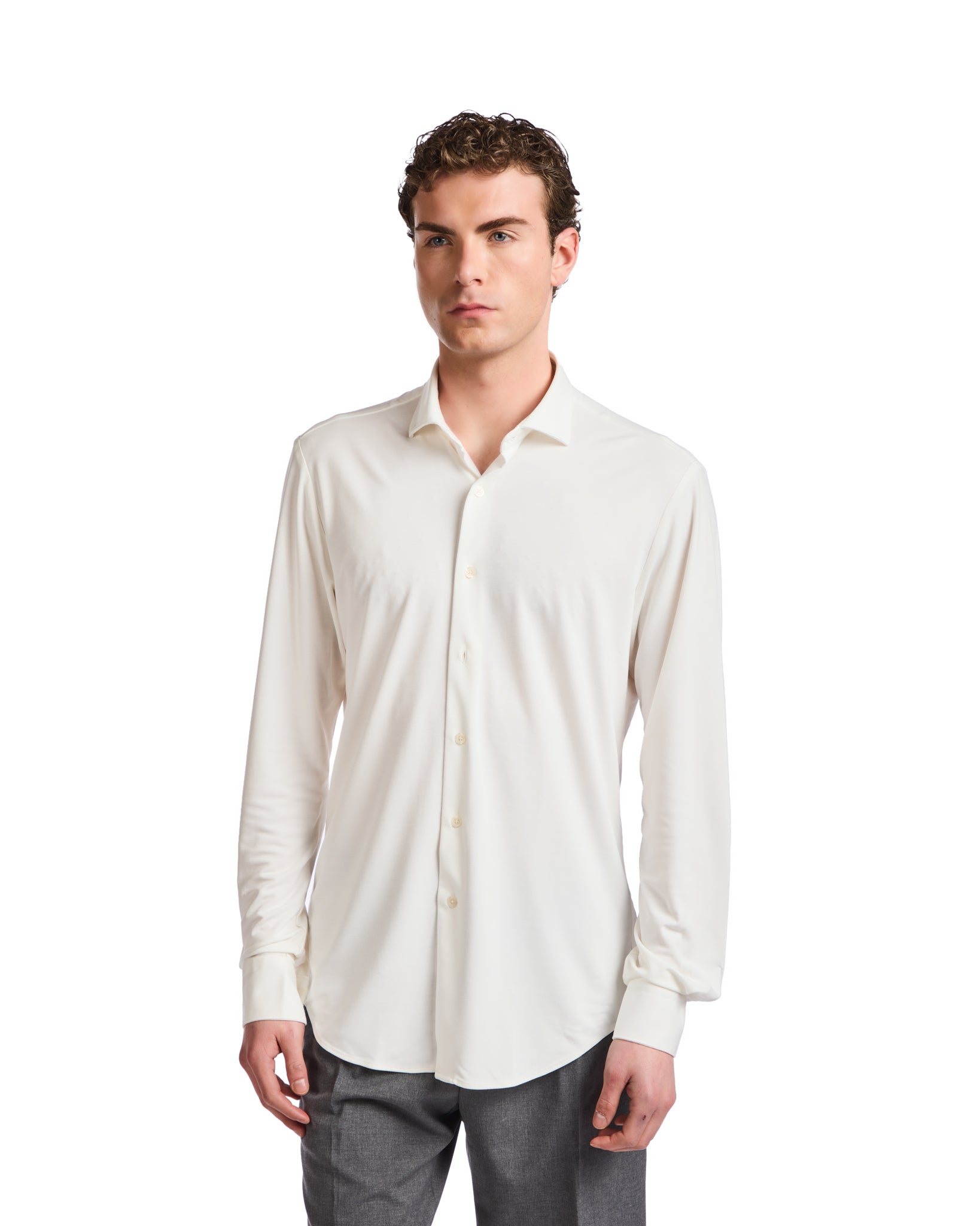 Camisa Radice de jersey color crema