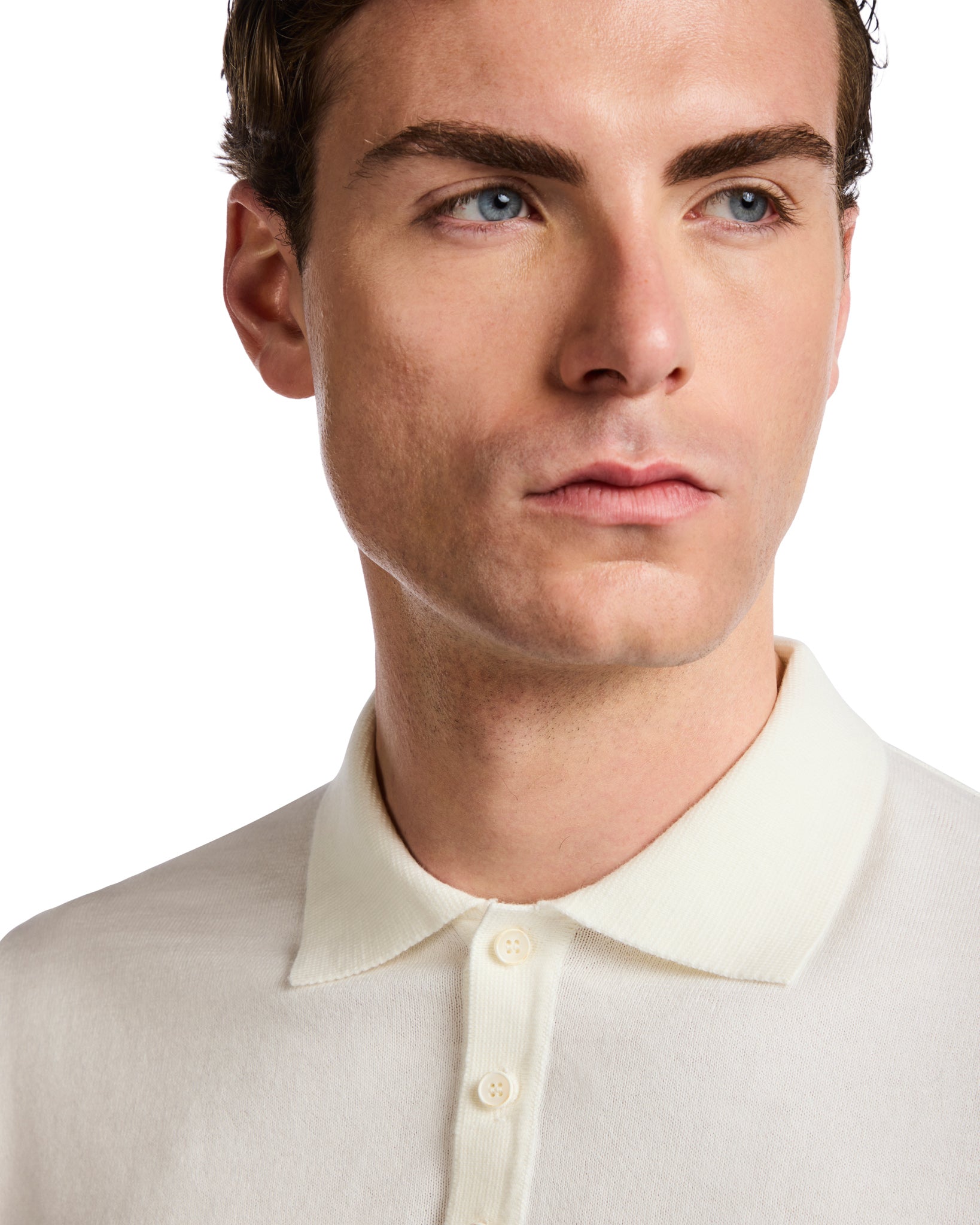 Polo Roger en maille crème