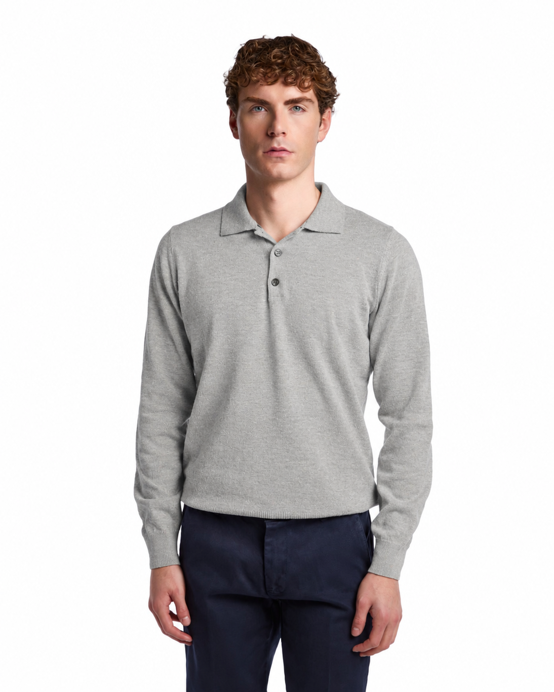 Tollegno 灰色羊毛 Rovigo Polo 衫
