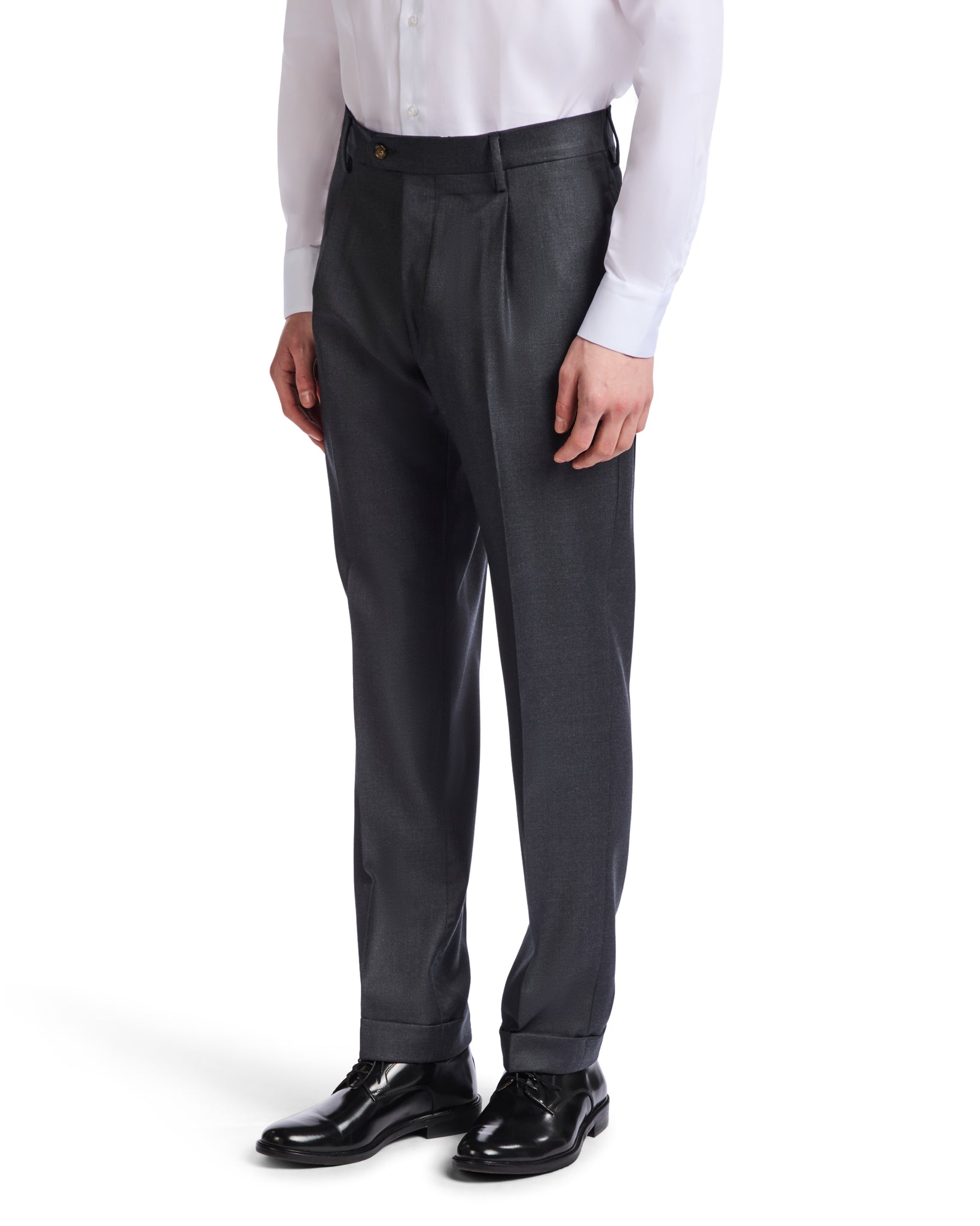 Pantalon Staten en laine Canonico anthracite
