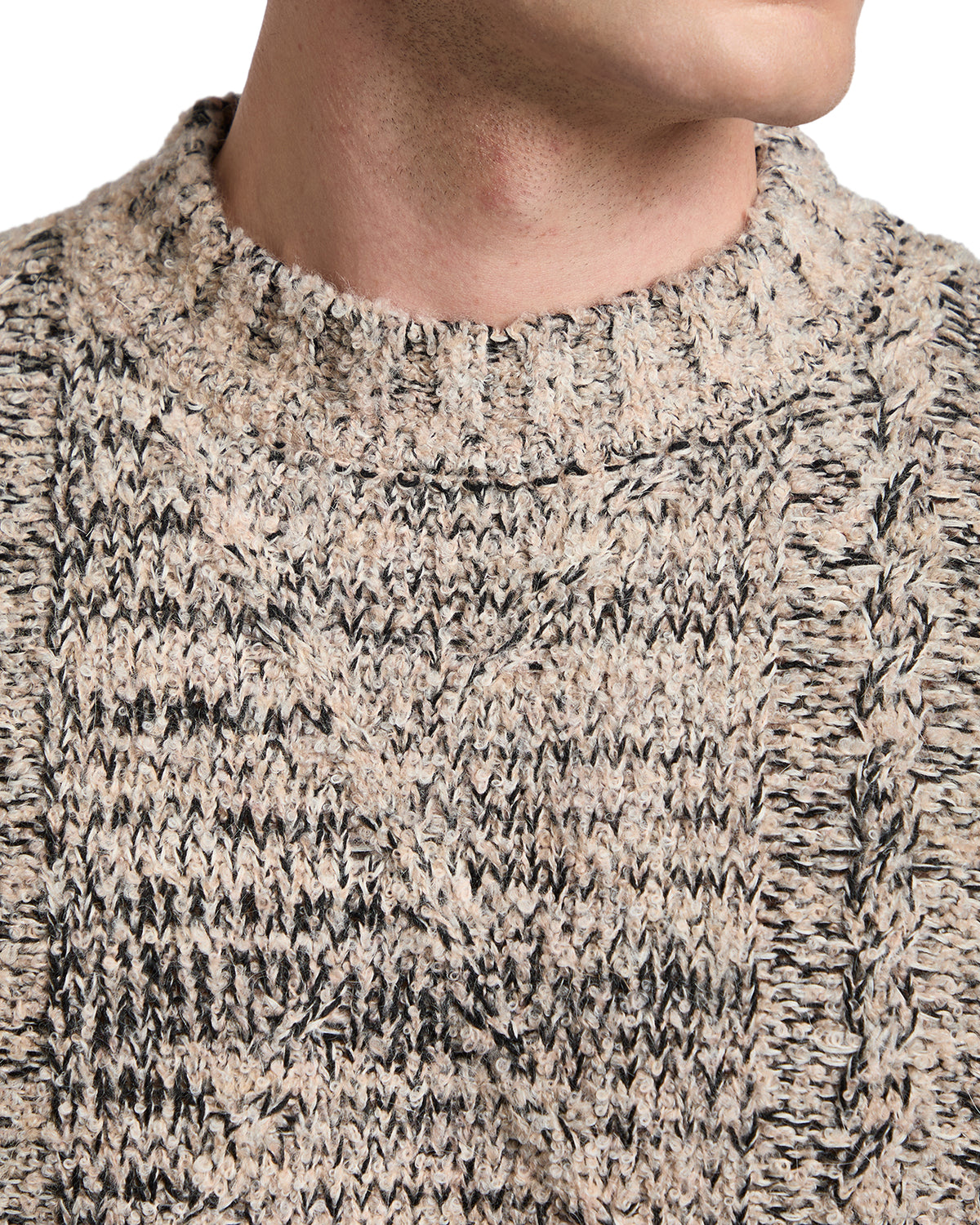 Schwarzer Astro-Pullover mit Rundhalsausschnitt