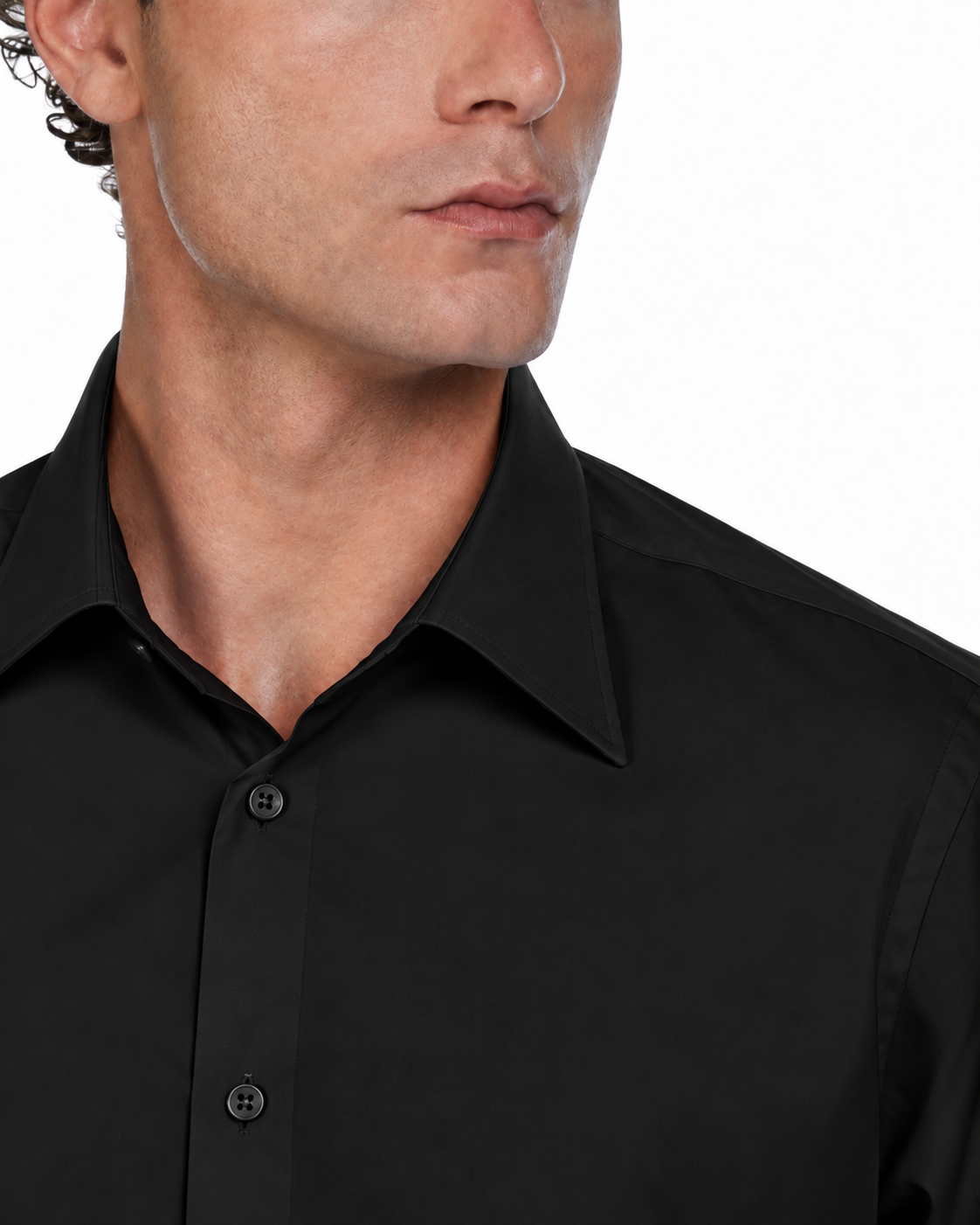 Heckler Black Cotton Poplin Shirt 