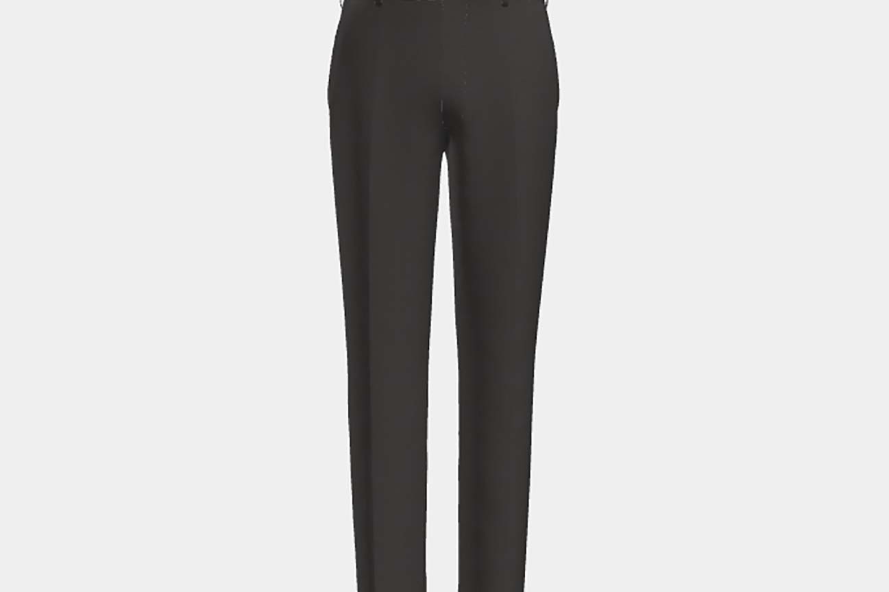 Pantalon tailleur en laine des années 130 avec fenêtres marron Caccioppoli