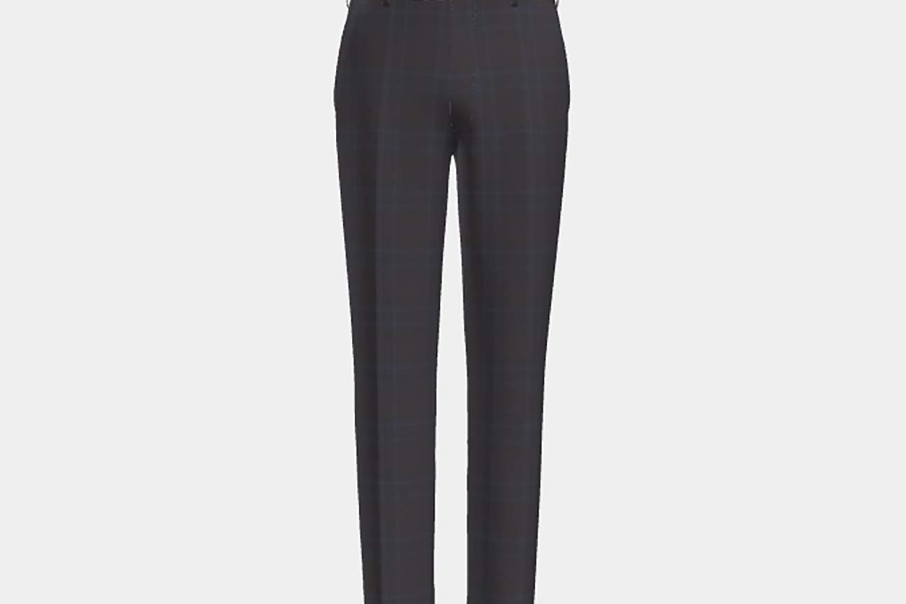 Pantalon tailleur en laine des années 130 avec fenêtres marron Caccioppoli