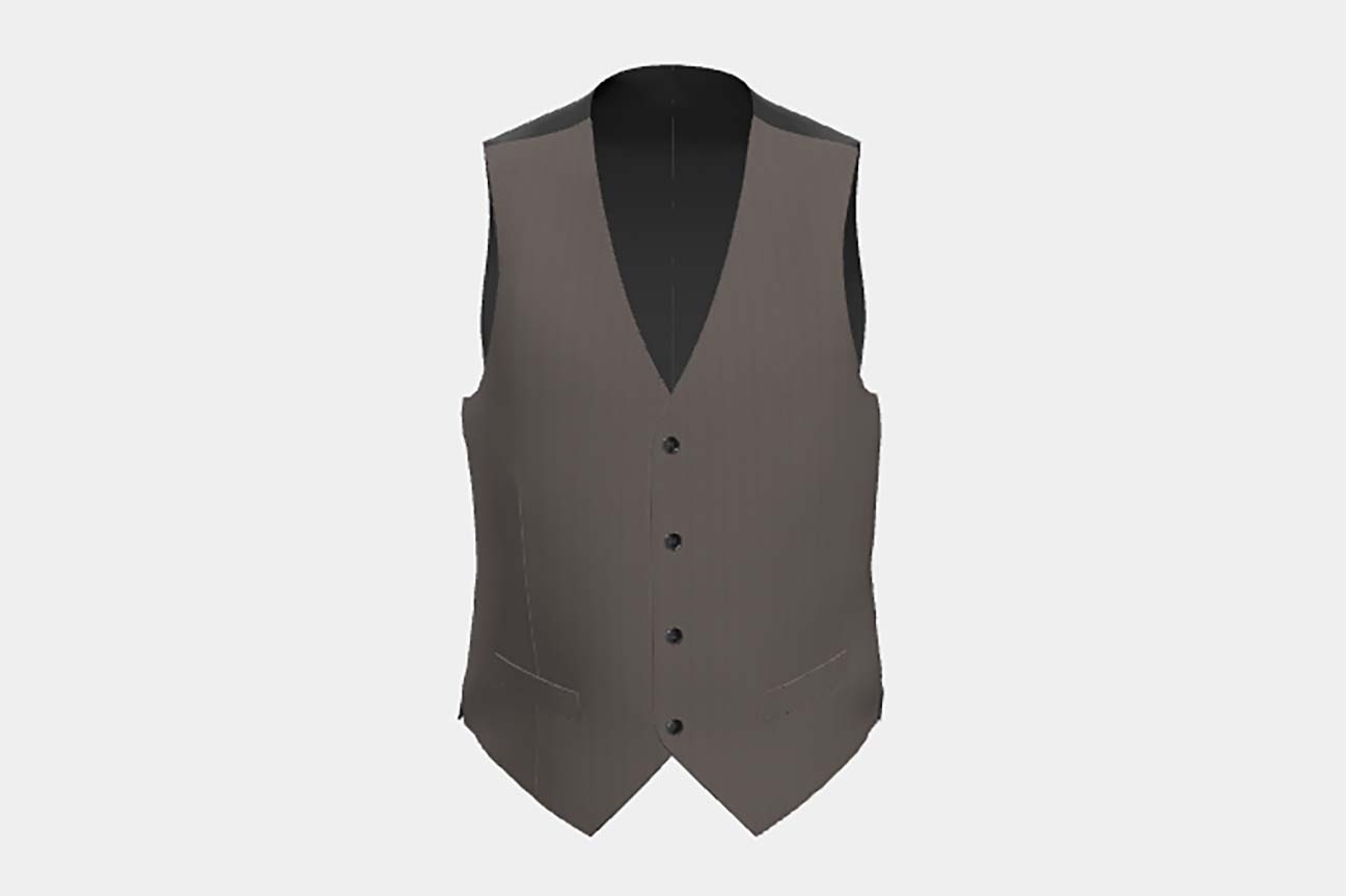 Beige 150s wool and silk tailored waistcoat Caccioppoli