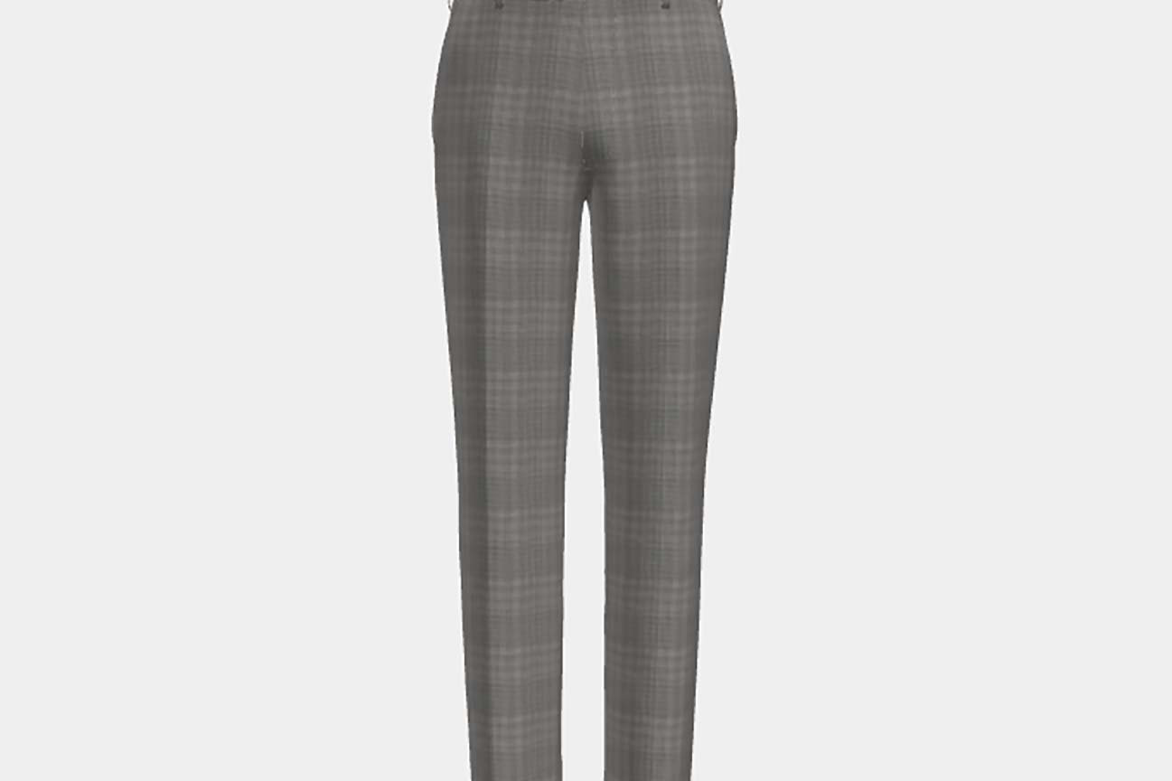 Pantalon tailleur noir en laine et soie des années 150 Caccioppoli