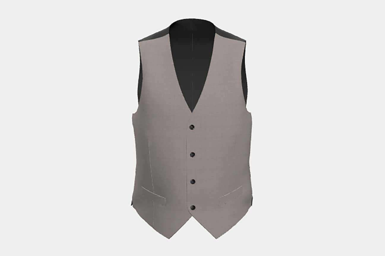 Loro Piana beige 150s wool tailored waistcoat