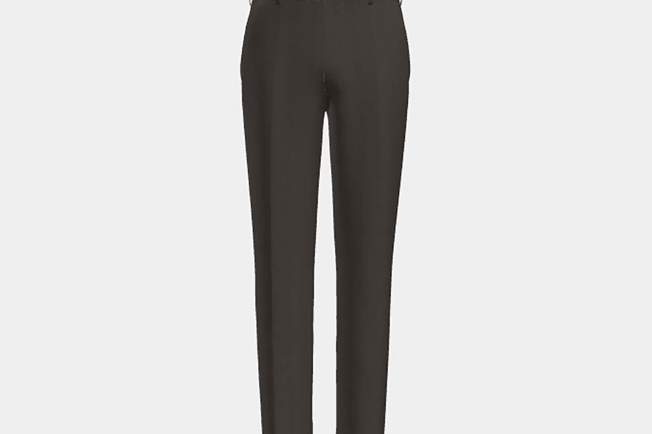 Pantalon en laine solaro des années 130 sur mesure en marron Caccioppoli