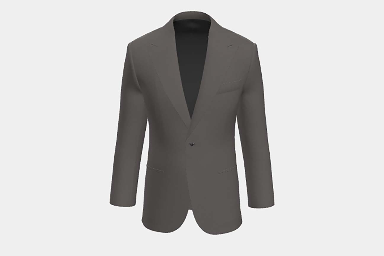 Veste tailleur en laine beige 110s Canonico