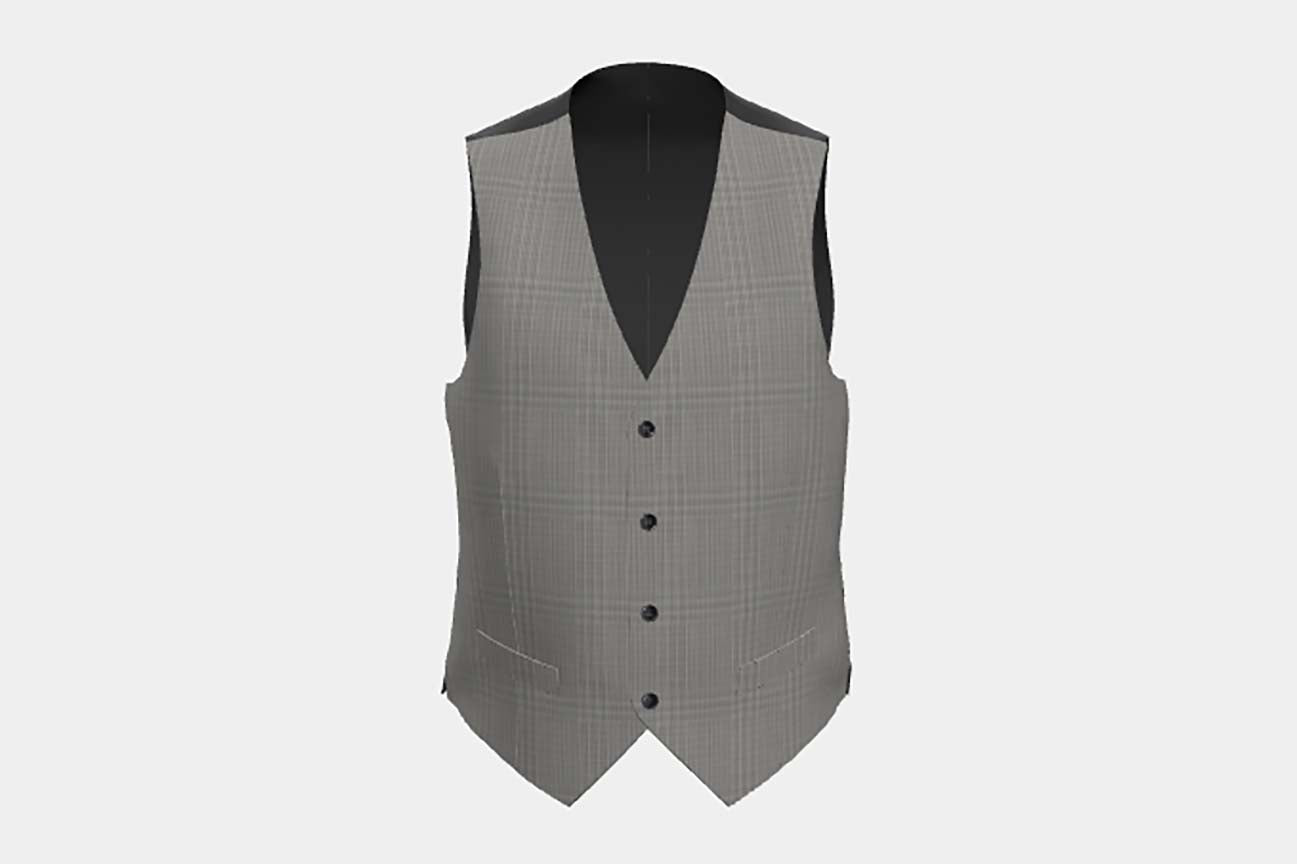 Gilet su misura lana 110s nero Canonico