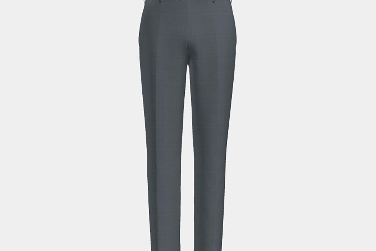 Pantalon sur mesure en laine et soie vert années 150 Caccioppoli