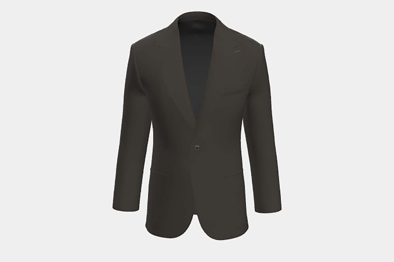 Veste tailleur en laine marron années 150 Loro Piana