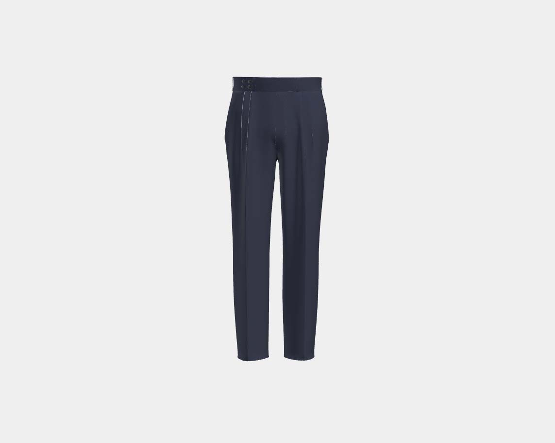 Pantalone con fascia su misura lana solaro 130s rosso Caccioppoli