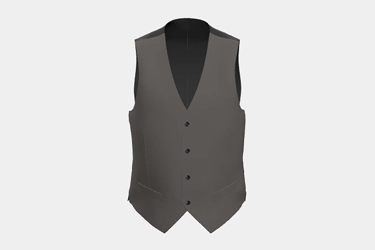 Canonico beige 110s wool tailored vest