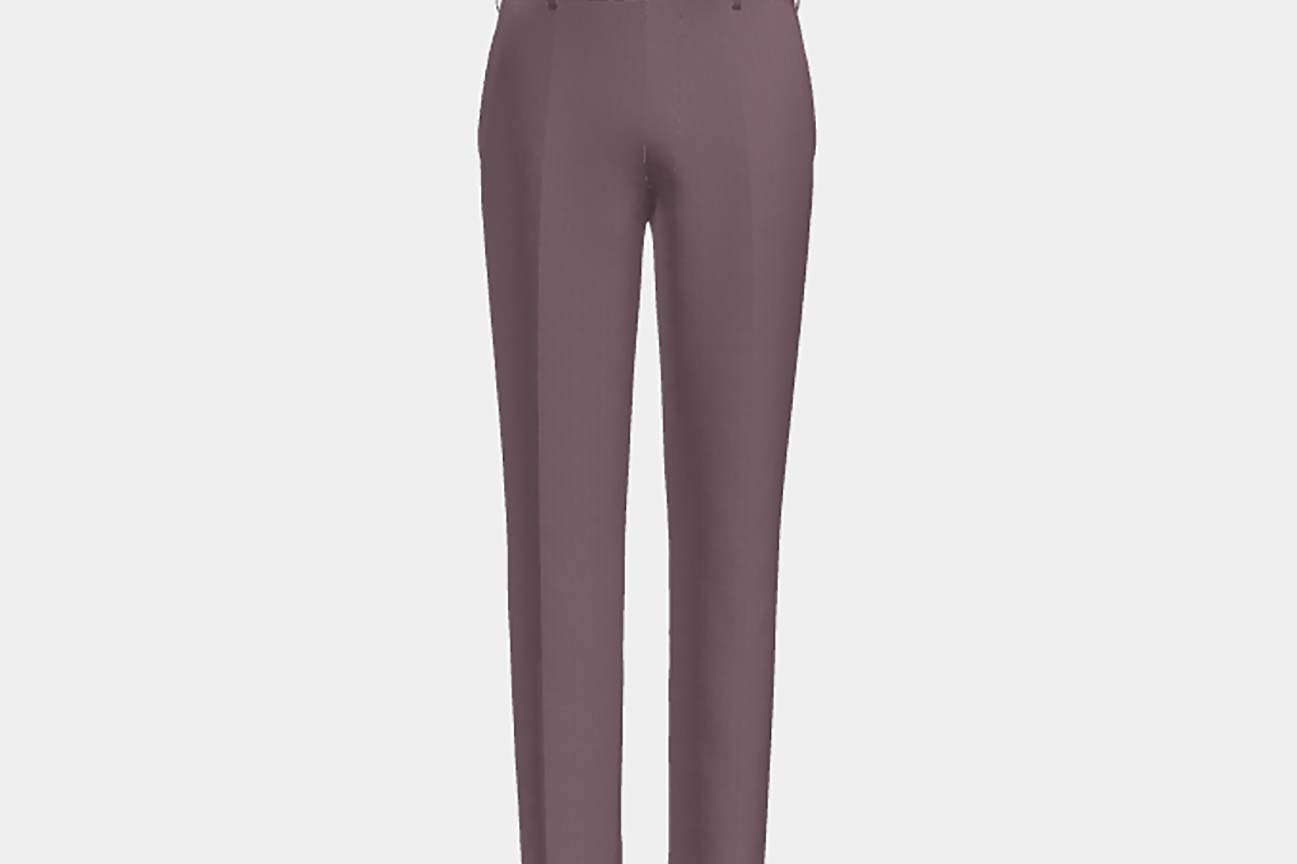 Pantalon sur mesure en laine et soie rose années 150 Caccioppoli