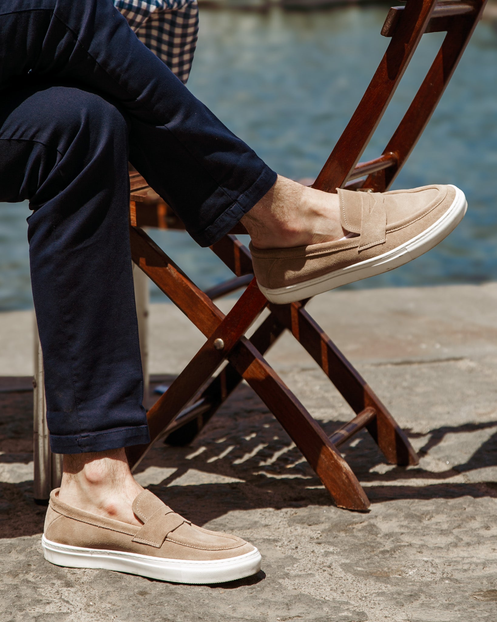 Salvador - beige suede slip-on