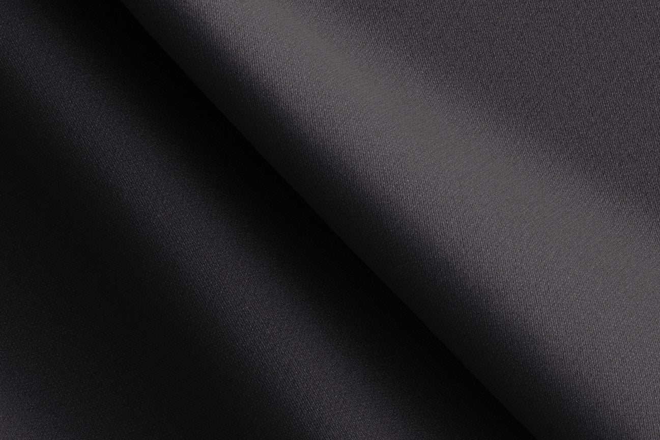 Pantalon ajusté en laine et soie noir années 120 Canonico