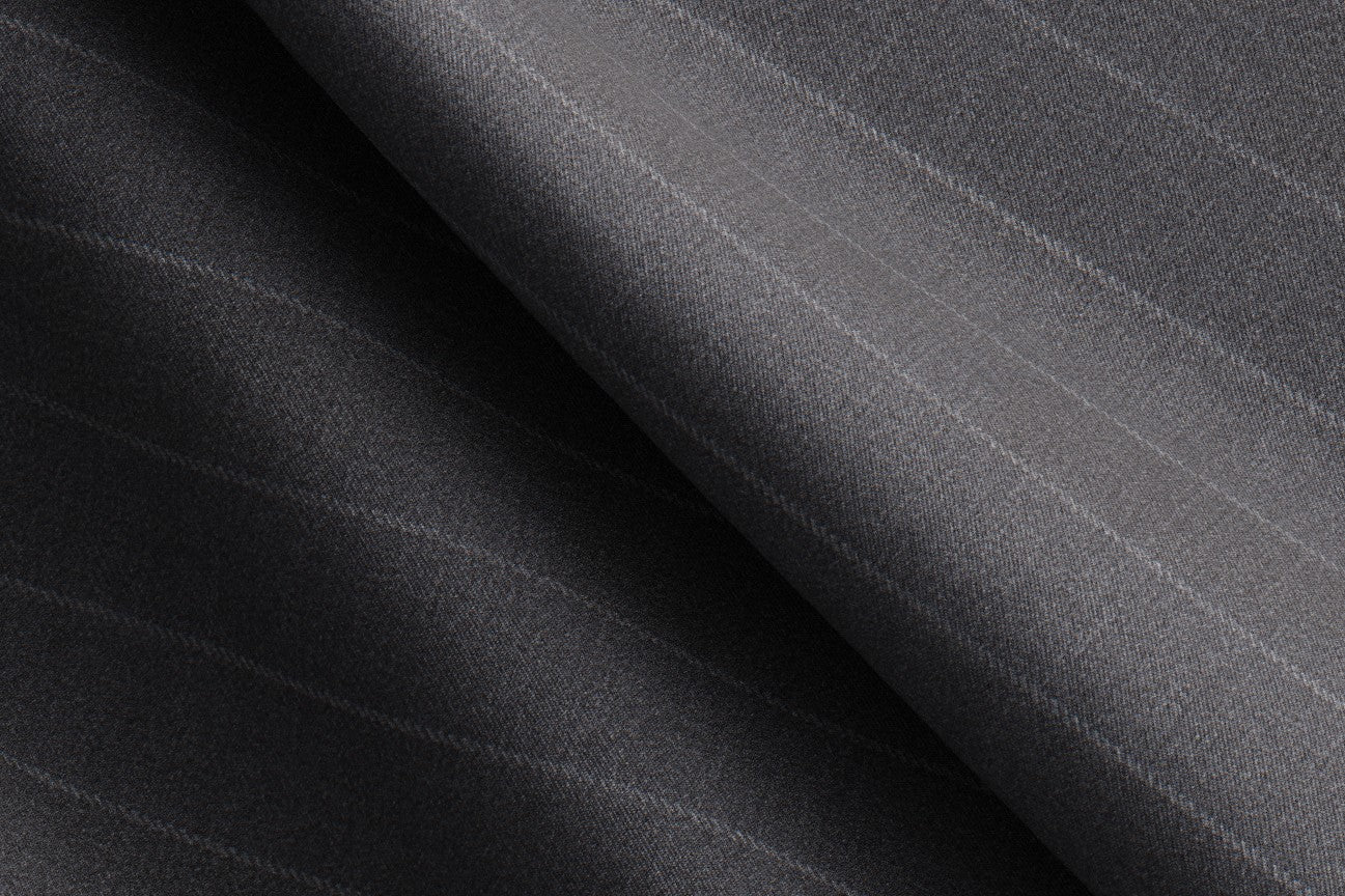 Pantalon tailleur en laine gris 110's Canonico