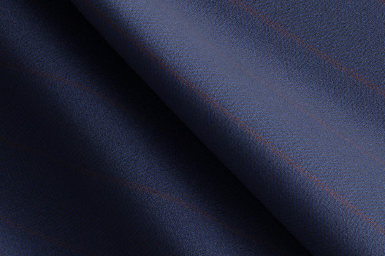Pantalon tailleur en laine des années 130 à fines rayures bleues Caccioppoli avec bande