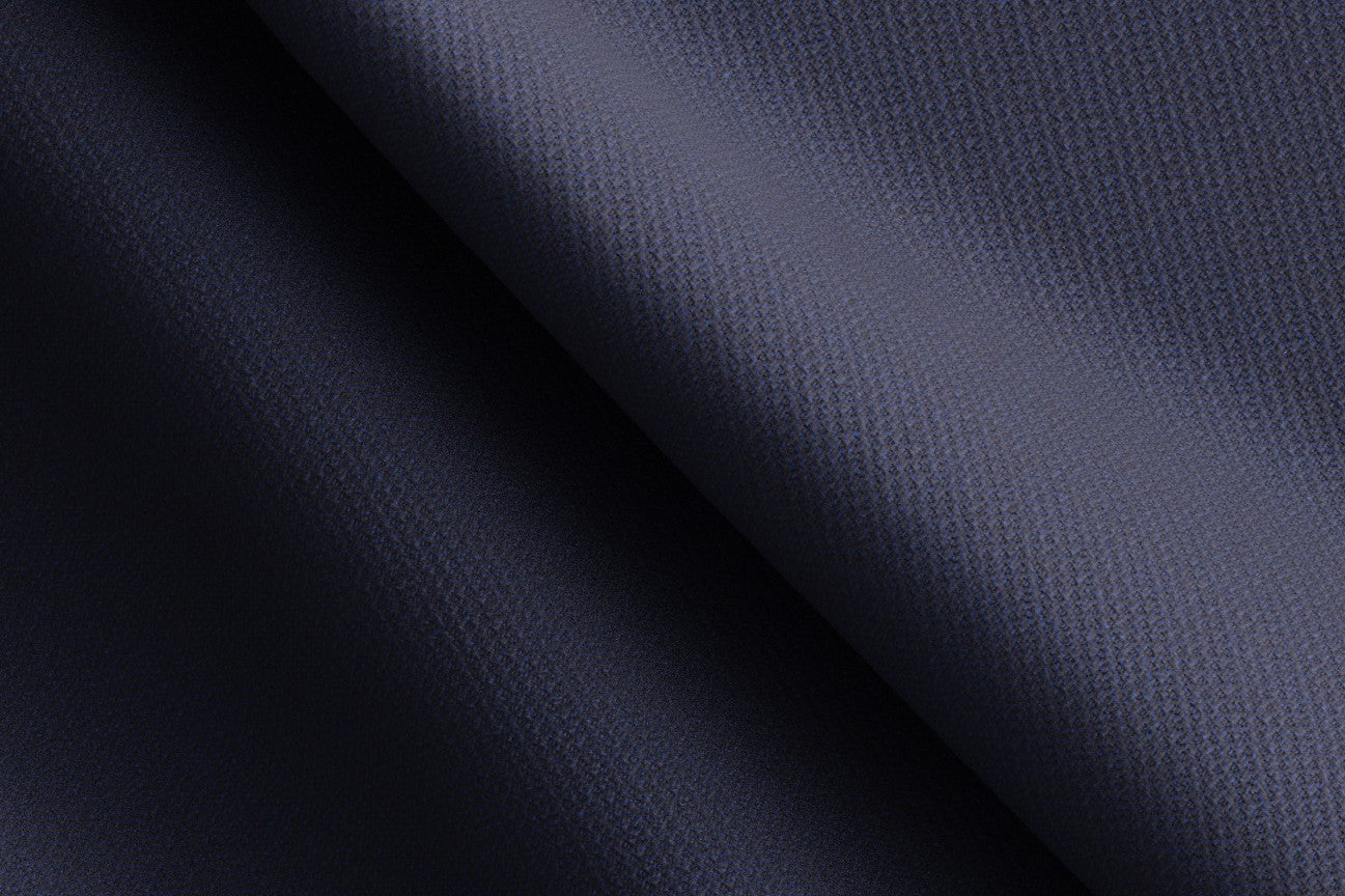 Gilet en laine bleue solaro années 130 sur mesure Caccioppoli