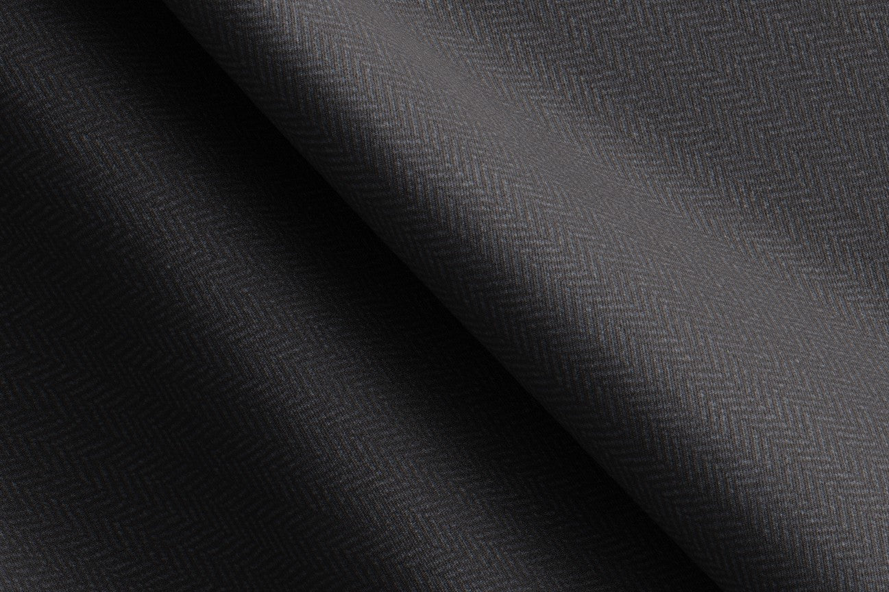 Tailored suit in 130s gray herringbone wool Caccioppoli