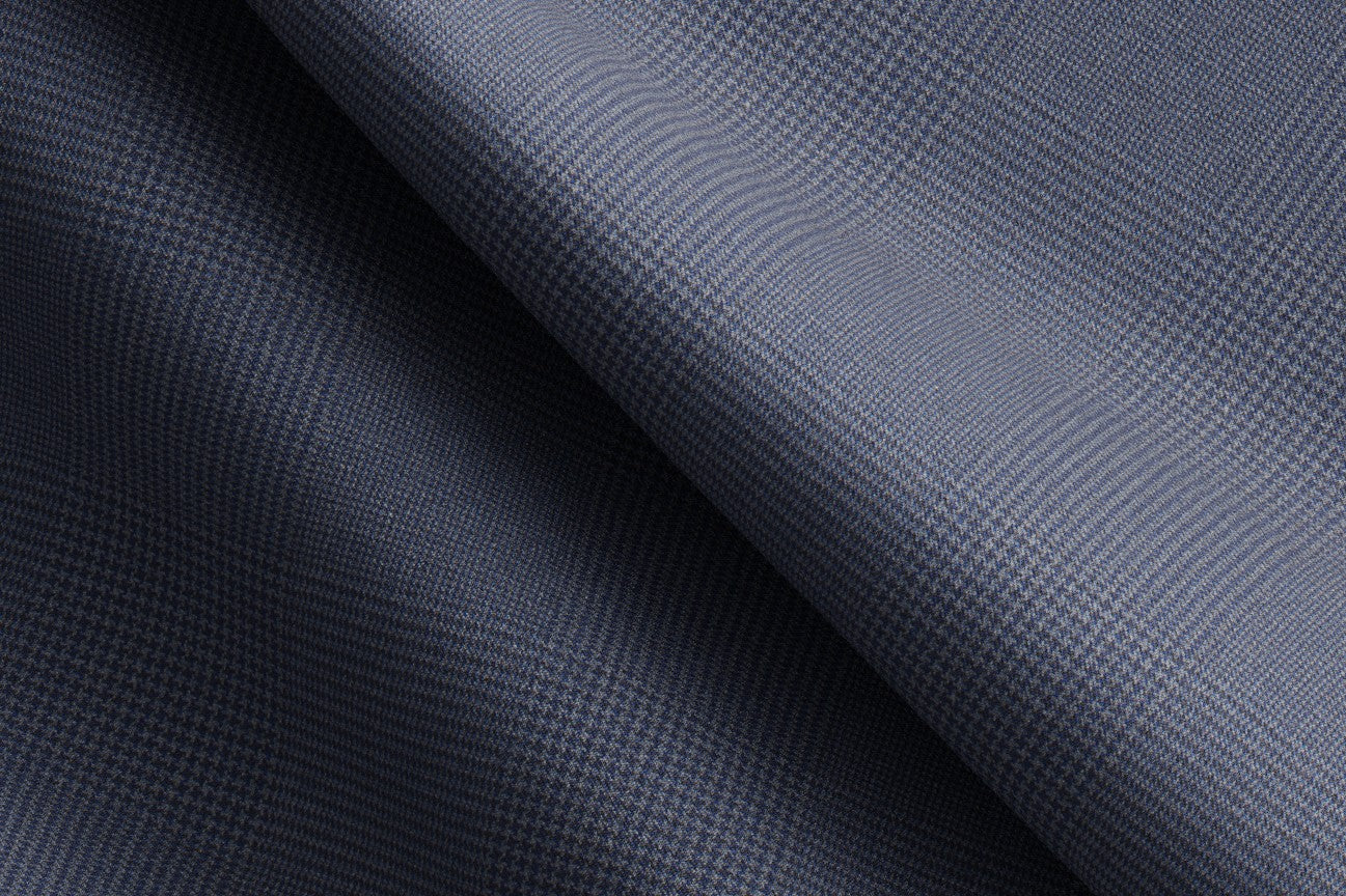 Light blue 150s wool and silk tailor-made waistcoat Caccioppoli