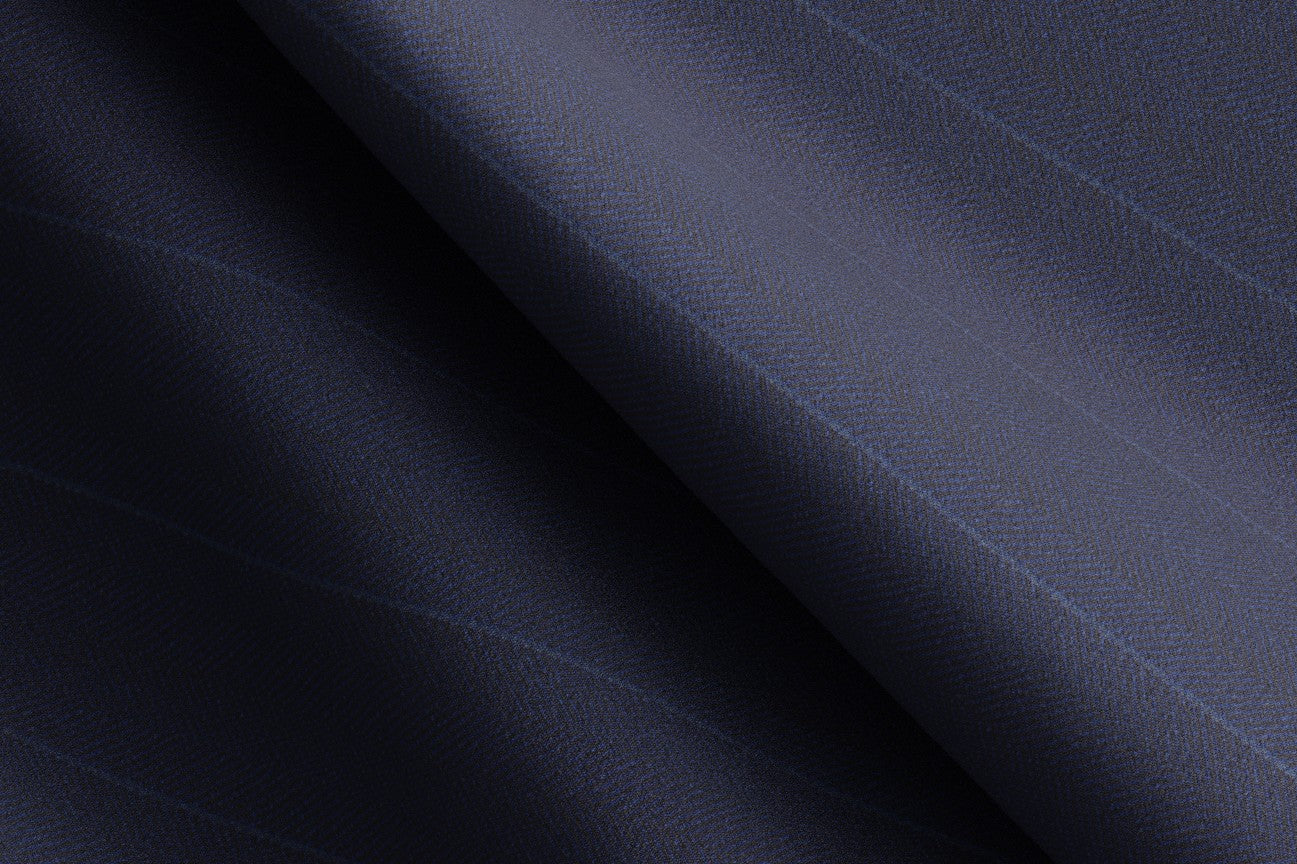 Made to measure solaro 150s blue wool and silk waistcoat Caccioppoli