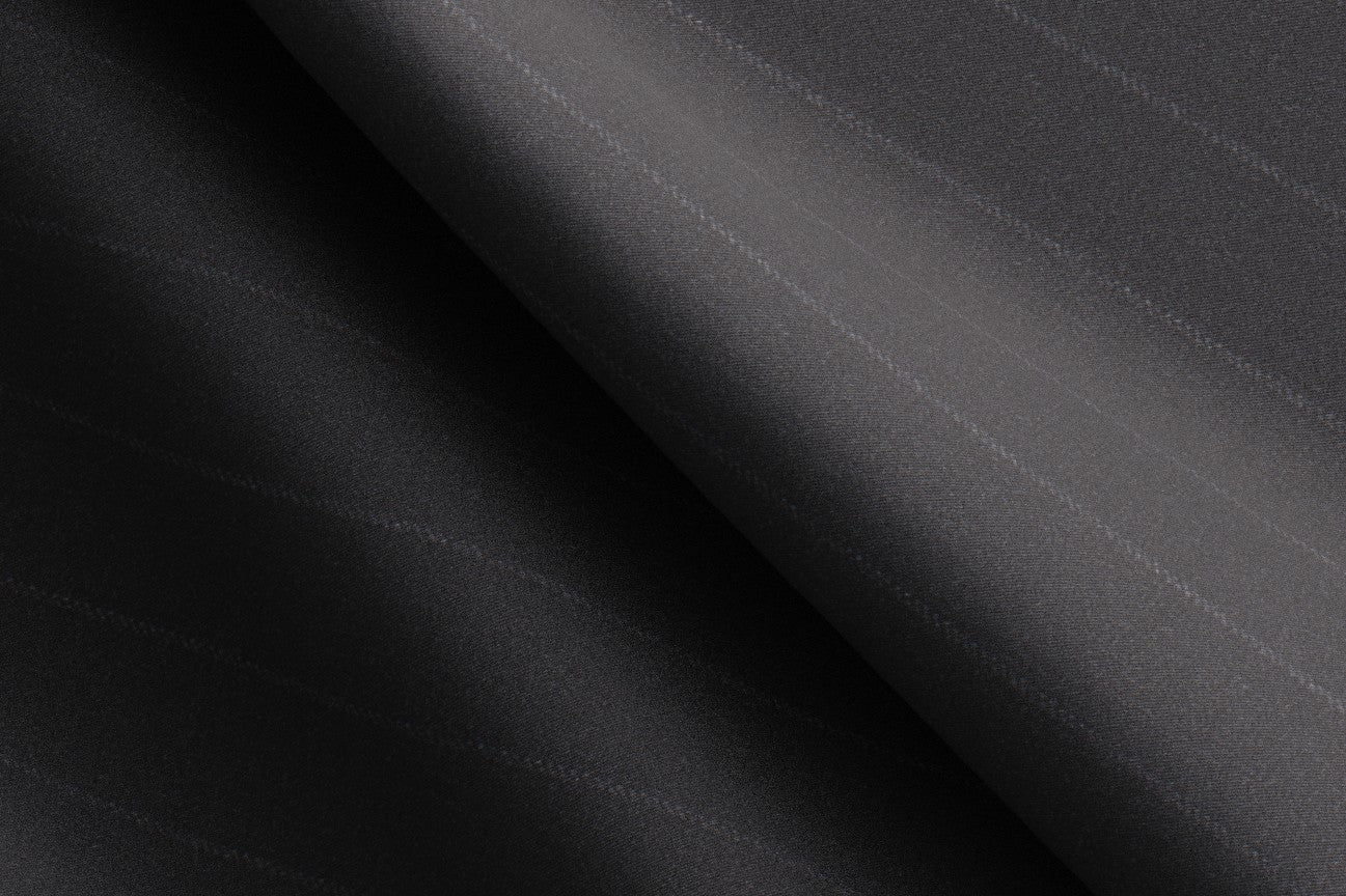 Pantalon tailleur en laine grise 110's Canonico avec bande