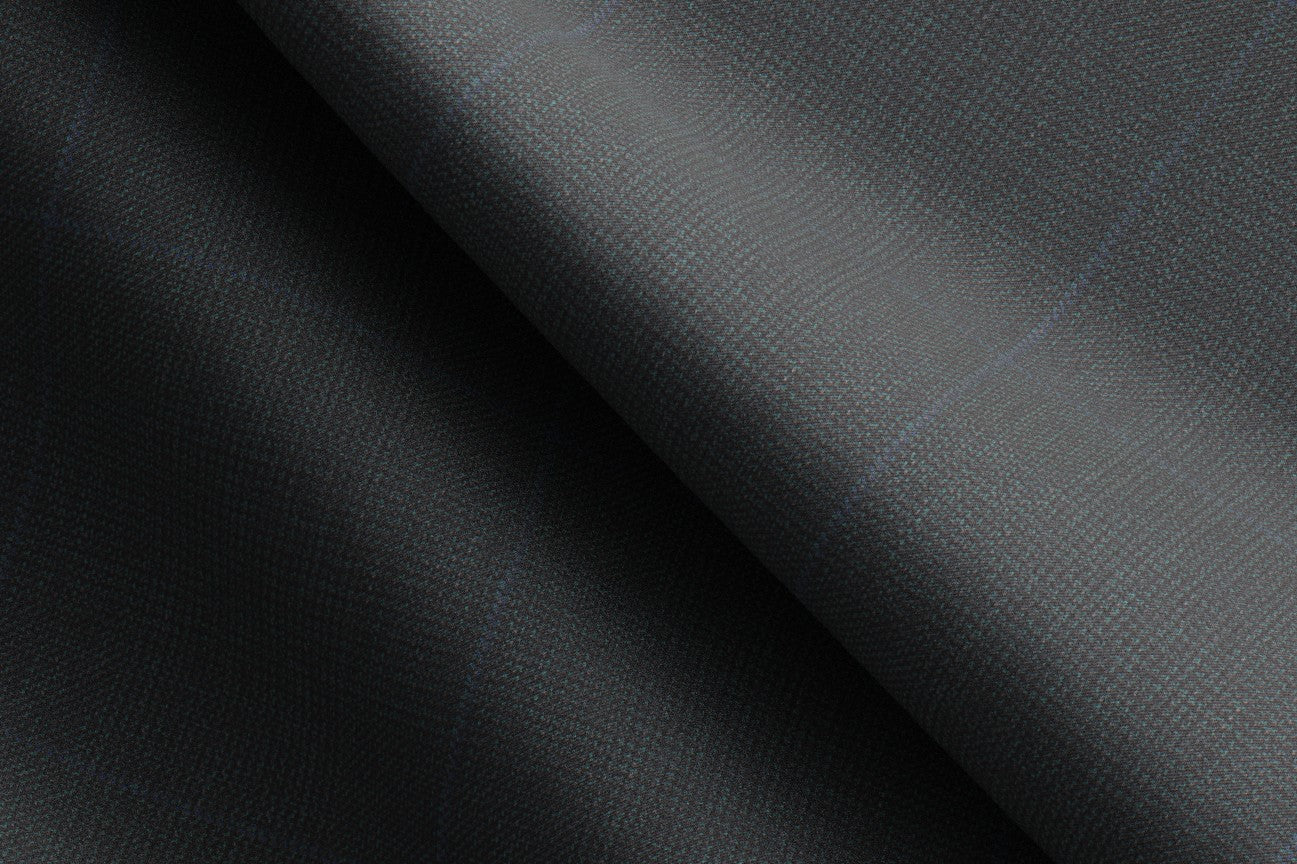 Pantalon en laine années 130 sur mesure avec fenêtre verte Caccioppoli
