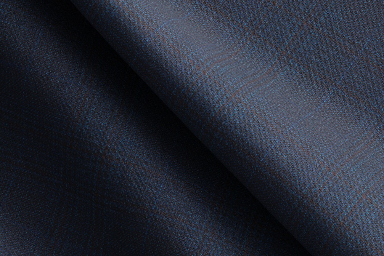 Blue Prince of Wales 130s wool tailored jacket Caccioppoli