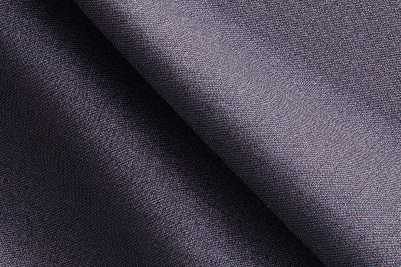 Costume sur mesure en laine et soie années 150 violet Caccioppoli