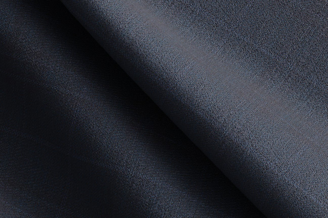 Pantalon avec bande tailleur en laine années 130 avec fenêtre bleue Caccioppoli