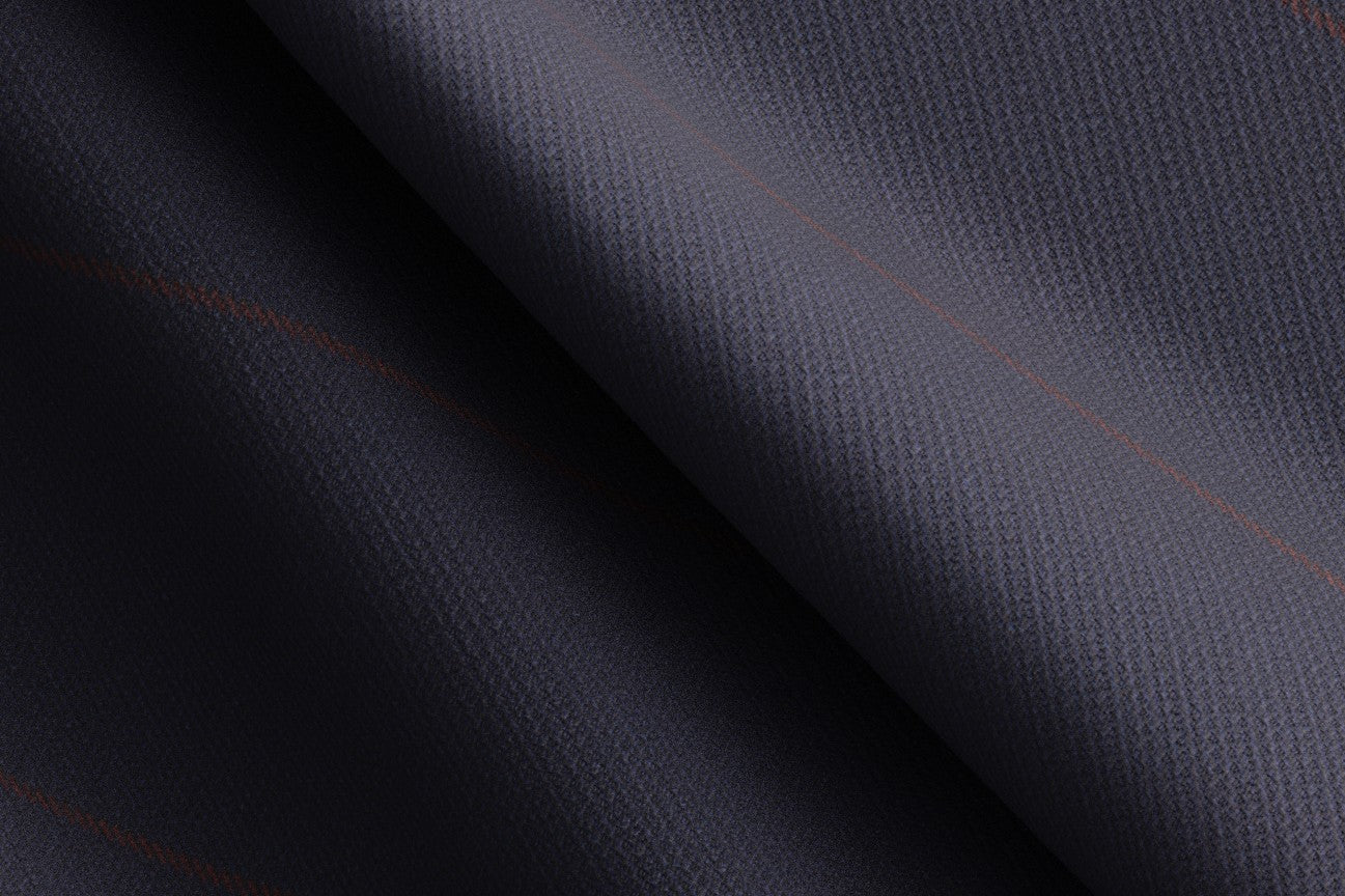 Made to measure 150s blue wool and silk waistcoat Caccioppoli
