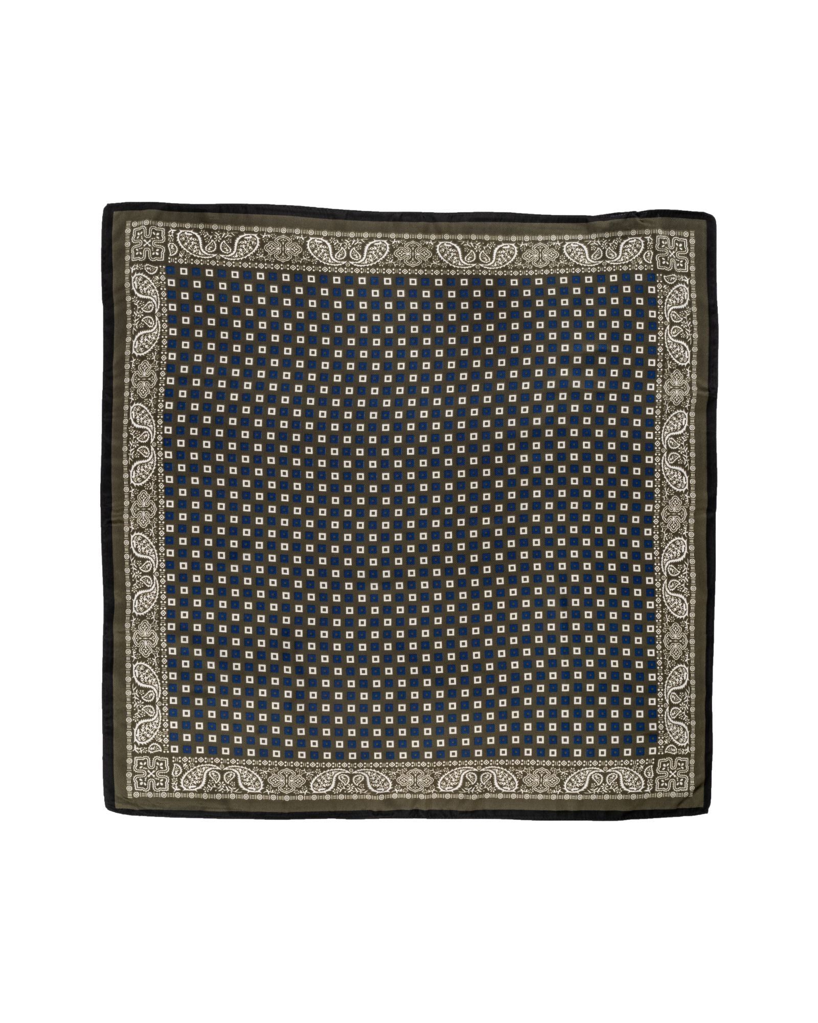 WILDE - BLACK NECK SCARF WITH MICRO-PATTERN