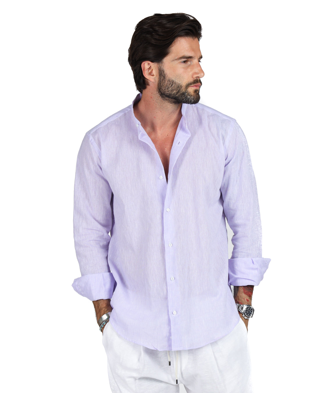 Positano - Lilac Korean linen shirt