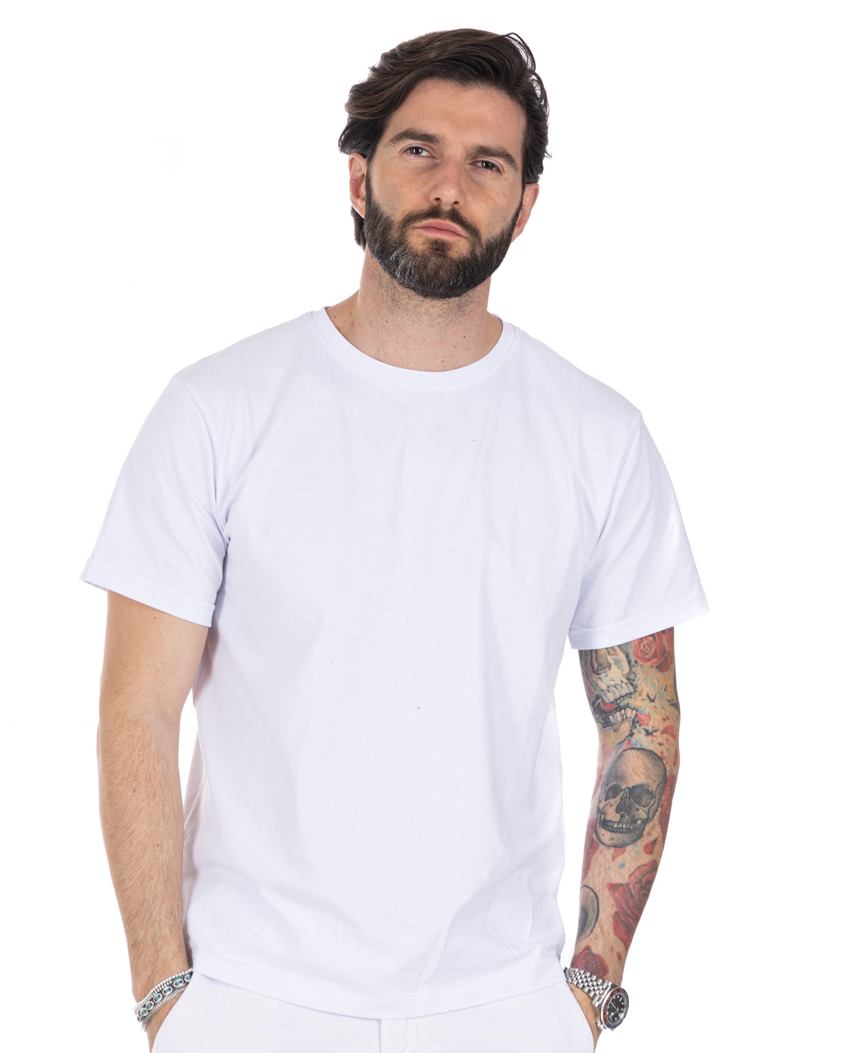 Harry - t-shirt en coton stretch blanc