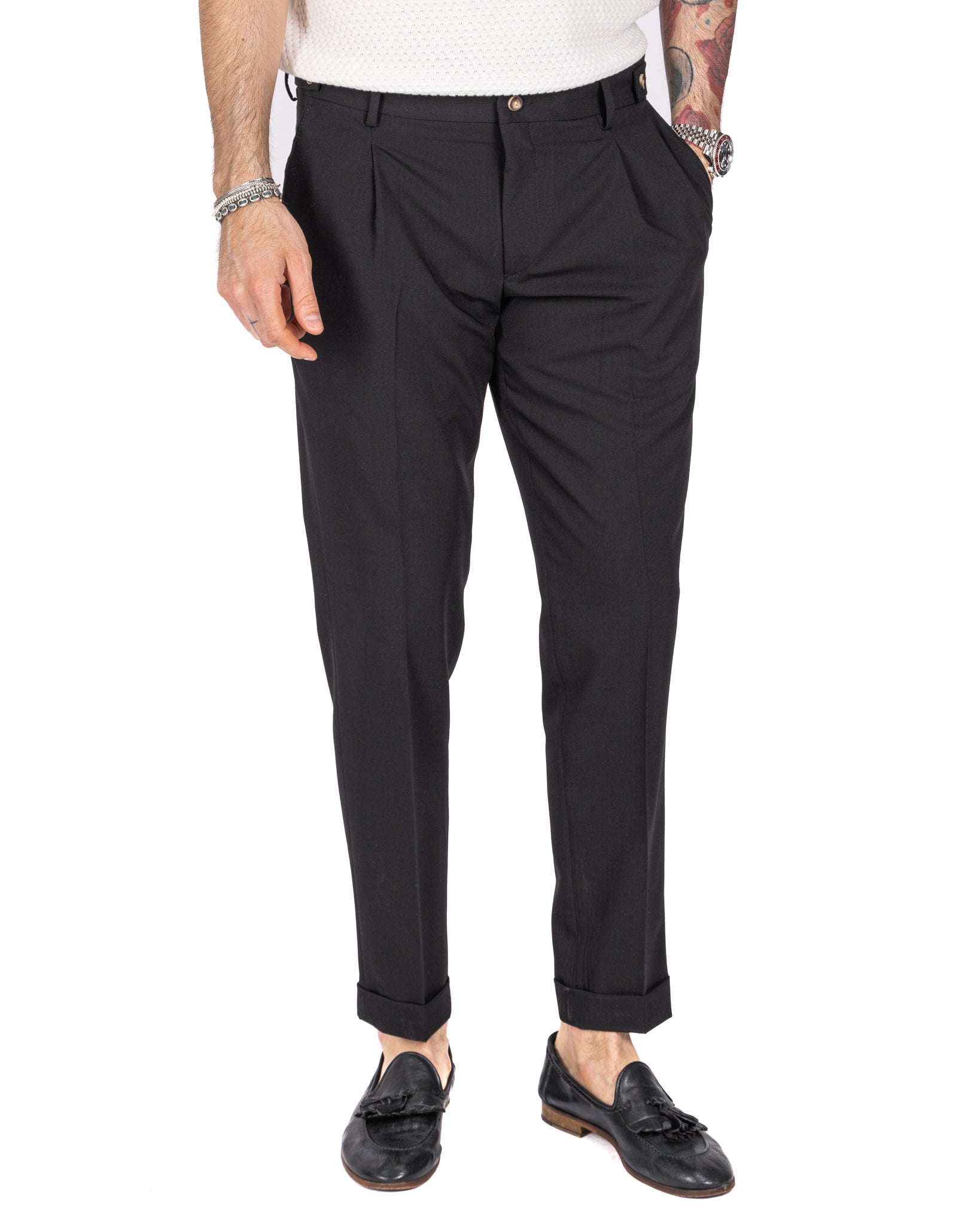 Milano - pantalone basic nero