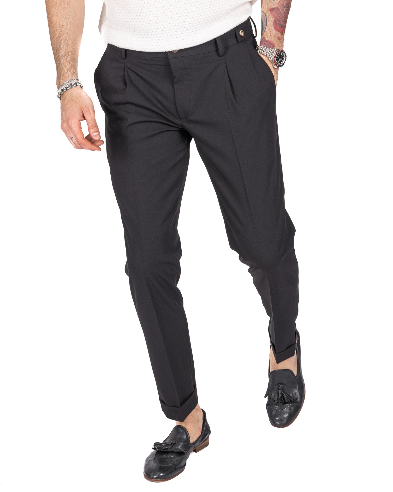 Milano - pantalone basic nero